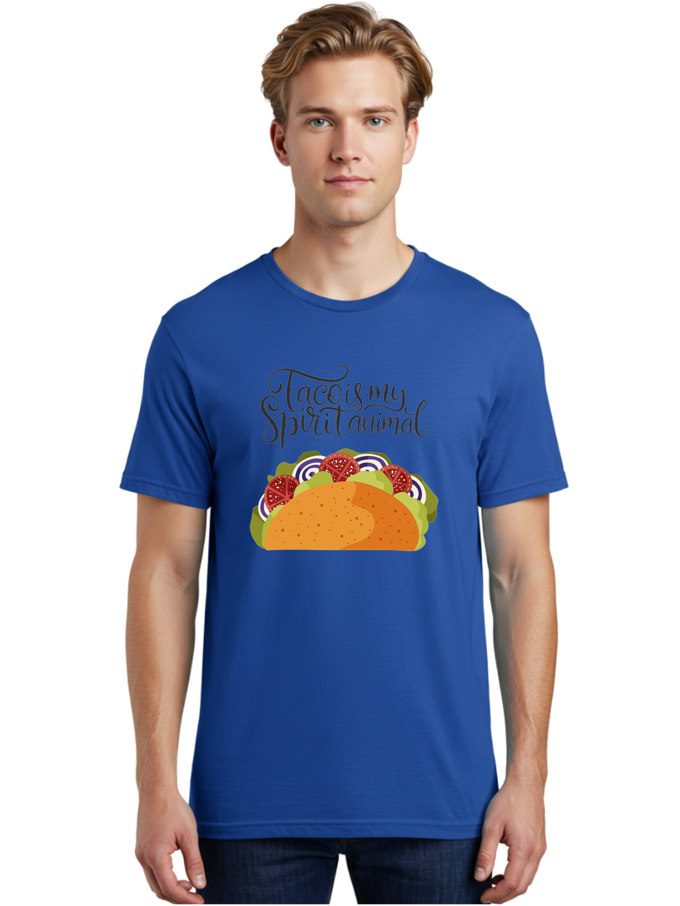 Taco-Is-My-Spirit-Animal-1 Men'S Graphic Tee, 100% Cotton, Comfortable Casual Summer Wear, Machine Washable, Taco Love, Mexican Cuisine, Foodie Humor, Taco Graphics, Spirit Animal Humor, Funny Quotes, Vibrant Graphics, Taco Culture, - Aaa300 22