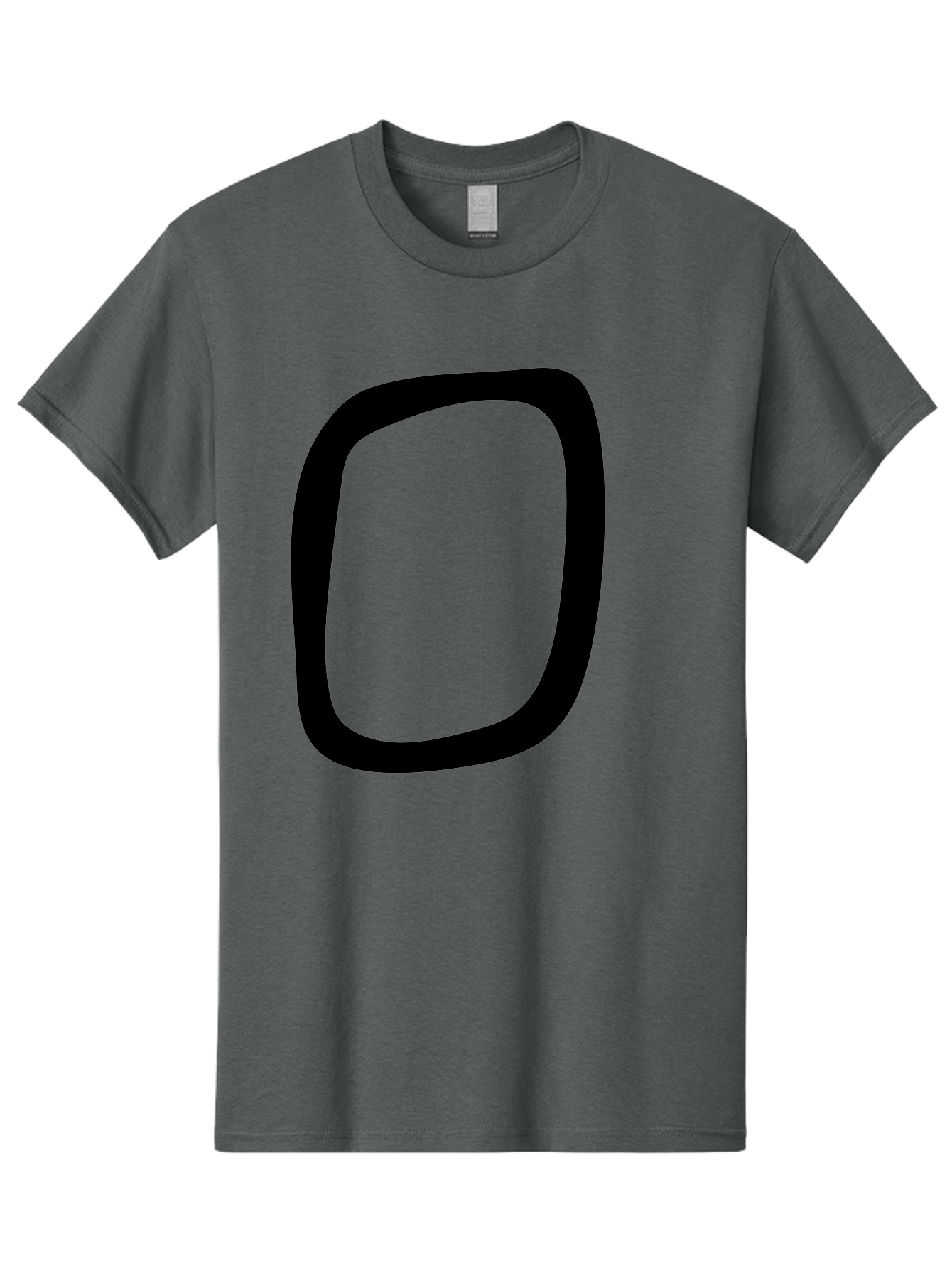 0 Men'S Graphic Tee, 100% Cotton, Comfortable Casual Summer Wear, Machine Washable, Handwritten Zero, Black Outline, Simple Design, Minimalist Style, Numeral, Number Zero, Digit - Aaa351 25