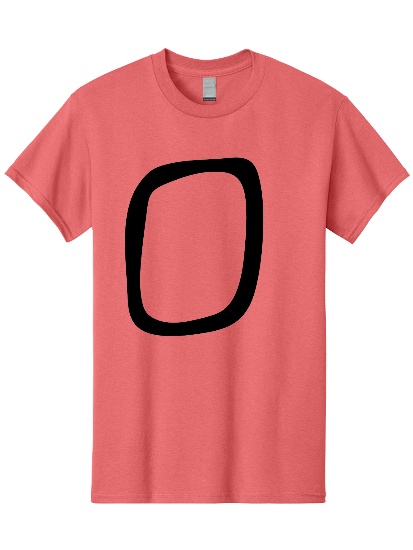 0 Men'S Graphic Tee, 100% Cotton, Comfortable Casual Summer Wear, Machine Washable, Handwritten Zero, Black Outline, Simple Design, Minimalist Style, Numeral, Number Zero, Digit - Aaa351 19