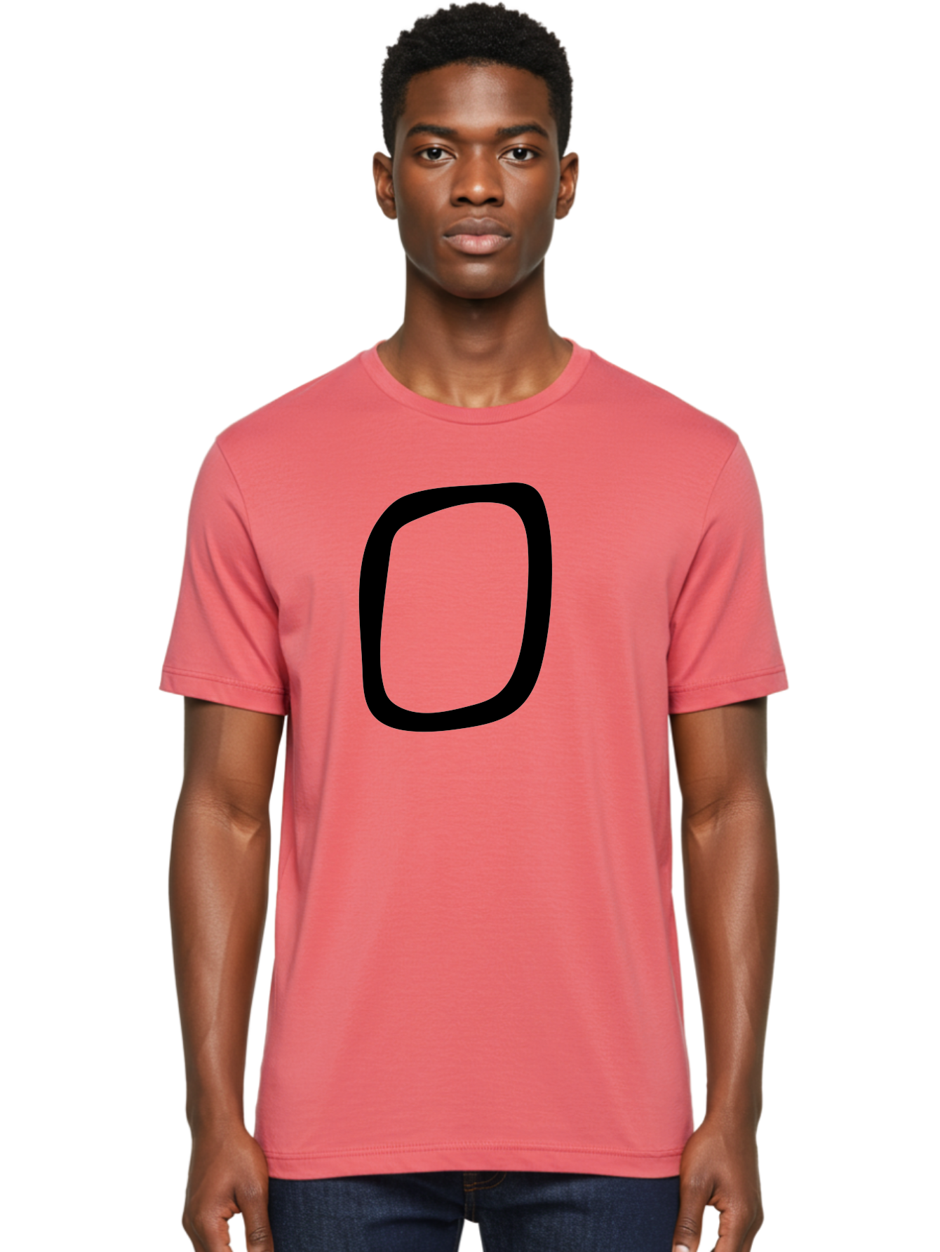 0 Men'S Graphic Tee, 100% Cotton, Comfortable Casual Summer Wear, Machine Washable, Handwritten Zero, Black Outline, Simple Design, Minimalist Style, Numeral, Number Zero, Digit - Aaa351 20