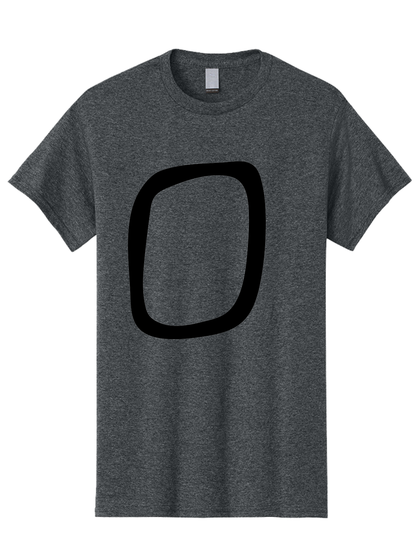 0 Men'S Graphic Tee, 100% Cotton, Comfortable Casual Summer Wear, Machine Washable, Handwritten Zero, Black Outline, Simple Design, Minimalist Style, Numeral, Number Zero, Digit - Aaa351 17