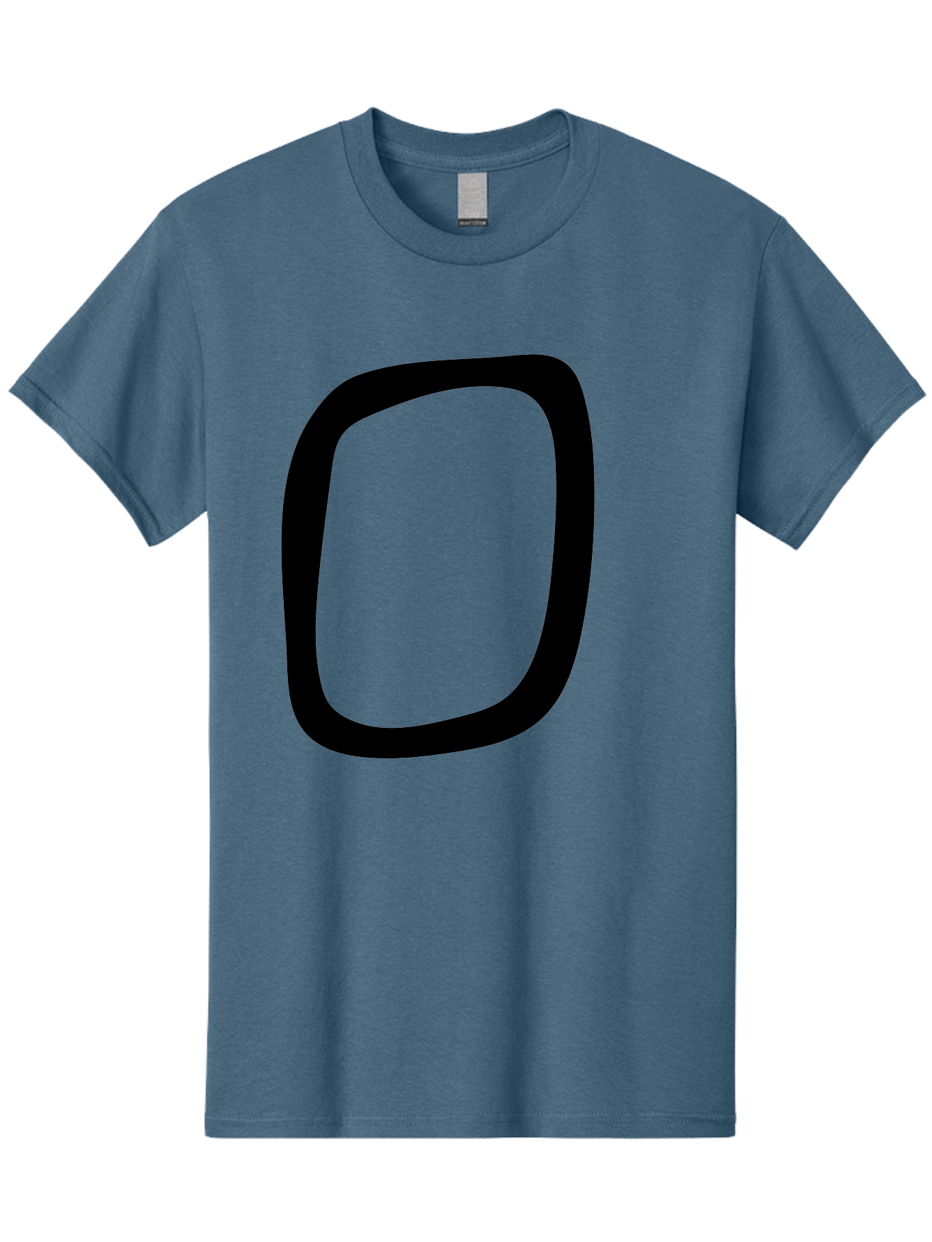 0 Men'S Graphic Tee, 100% Cotton, Comfortable Casual Summer Wear, Machine Washable, Handwritten Zero, Black Outline, Simple Design, Minimalist Style, Numeral, Number Zero, Digit - Aaa351 3