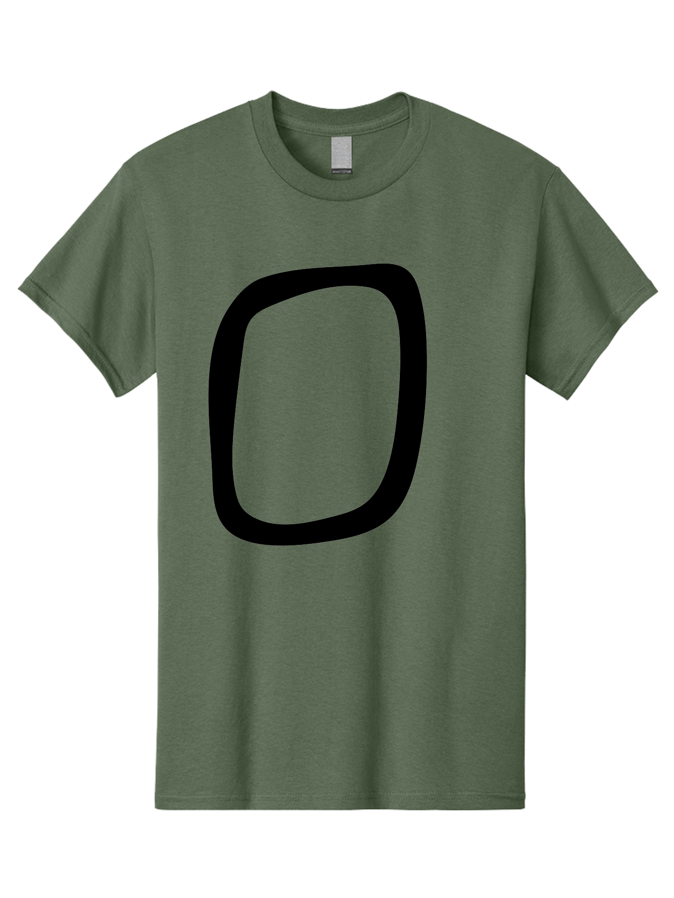 0 Men'S Graphic Tee, 100% Cotton, Comfortable Casual Summer Wear, Machine Washable, Handwritten Zero, Black Outline, Simple Design, Minimalist Style, Numeral, Number Zero, Digit - Aaa351 9