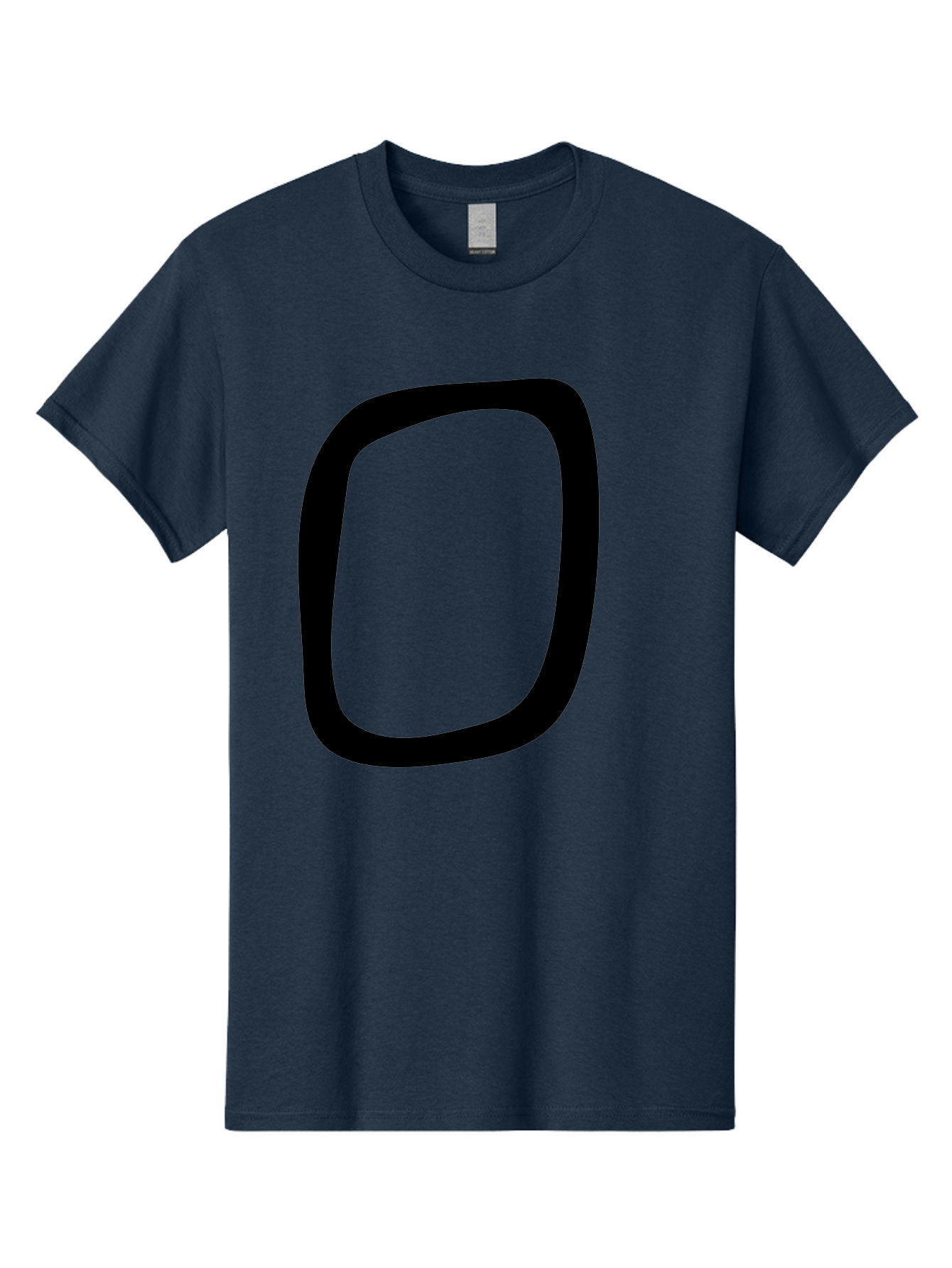 0 Men'S Graphic Tee, 100% Cotton, Comfortable Casual Summer Wear, Machine Washable, Handwritten Zero, Black Outline, Simple Design, Minimalist Style, Numeral, Number Zero, Digit - Aaa351 13