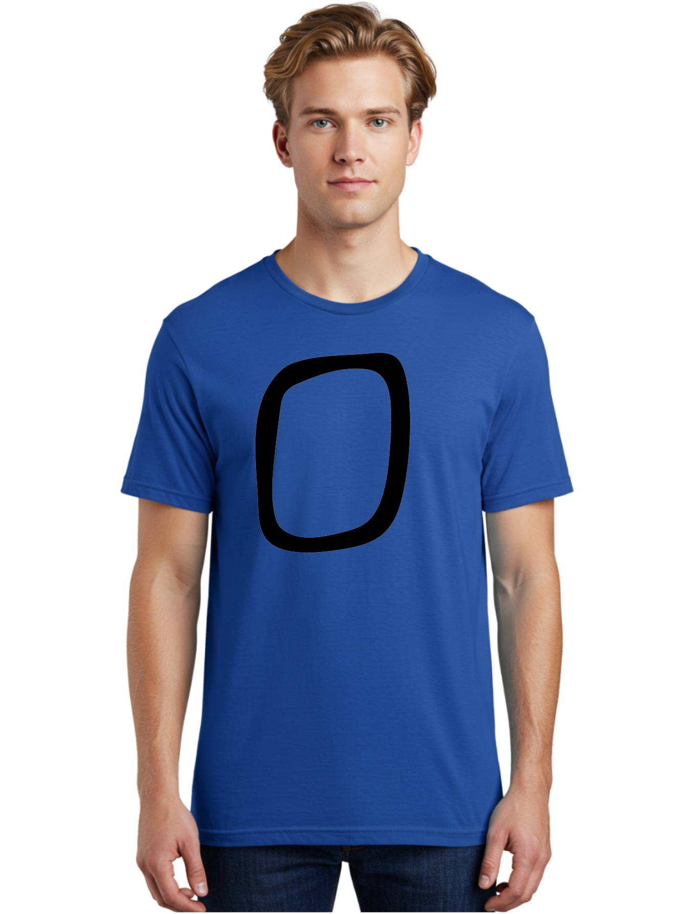 0 Men'S Graphic Tee, 100% Cotton, Comfortable Casual Summer Wear, Machine Washable, Handwritten Zero, Black Outline, Simple Design, Minimalist Style, Numeral, Number Zero, Digit - Aaa351 12