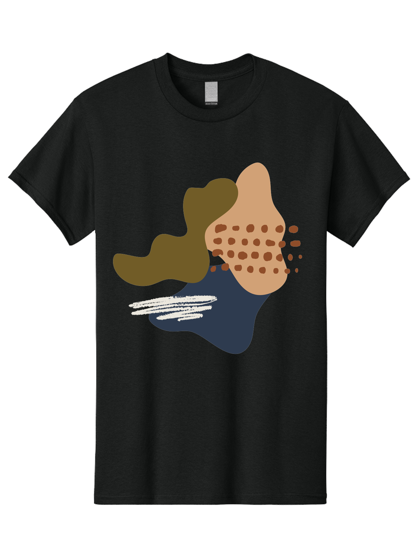 Abstract-Shapes-1 Men'S Graphic Tee, 100% Cotton, Comfortable Casual Summer Wear, Machine Washable, Abstract Art, Modern Design, Irregular Shapes, Earthy Tones, Bold Colors, Dynamic Composition, Creative Expression, Contemporary Style - Aaa353 11