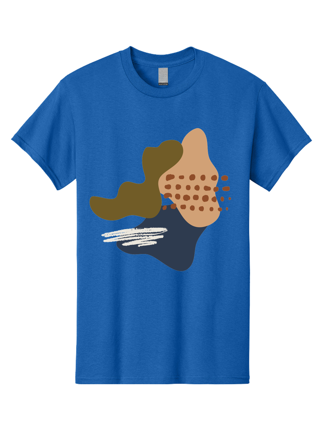 Abstract-Shapes-1 Men'S Graphic Tee, 100% Cotton, Comfortable Casual Summer Wear, Machine Washable, Abstract Art, Modern Design, Irregular Shapes, Earthy Tones, Bold Colors, Dynamic Composition, Creative Expression, Contemporary Style - Aaa353 21