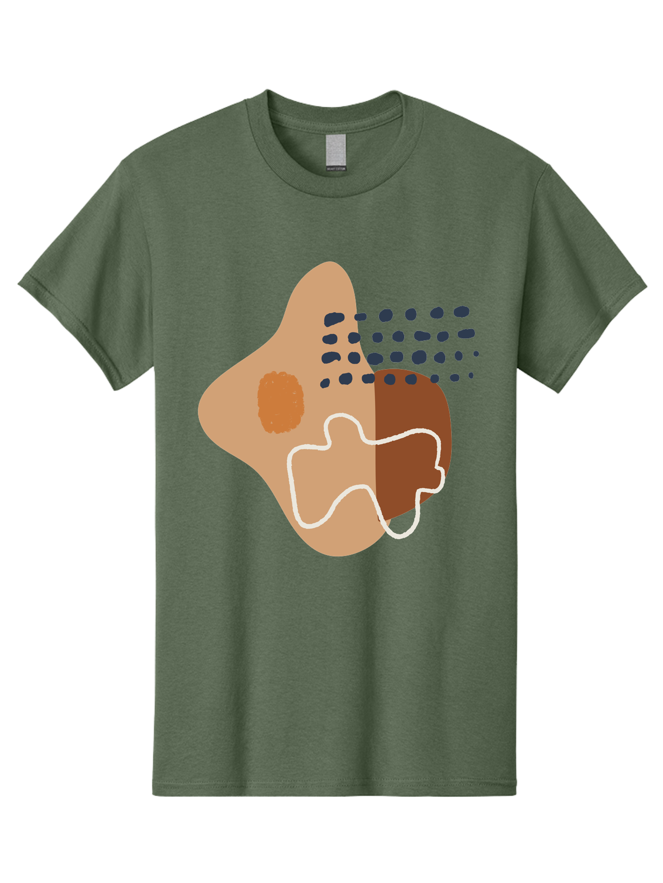 Abstract-Shapes-2 Men'S Graphic Tee, 100% Cotton, Comfortable Casual Summer Wear, Machine Washable, Stylized Head Profile, Abstract Shapes, Modern Design, Minimalist Art, Creative Expression, Digital Illustration, Dotted Patterns, - Aaa354 27