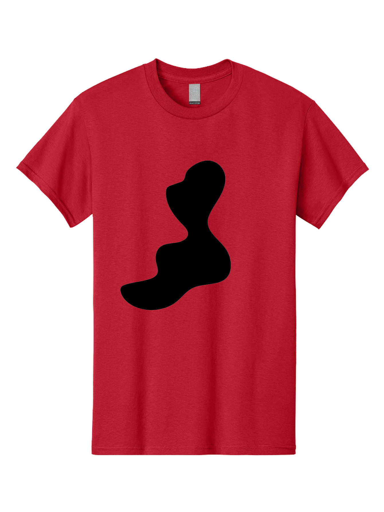 Abstract-Silhouette Men'S Graphic Tee, 100% Cotton, Comfortable Casual Summer Wear, Machine Washable, Abstract Shape, Black Silhouette, Modern Art, Minimalist Design, Fluid Form, Contemporary Graphics, Artistic Expression, Sleek Design, - Aaa358 25