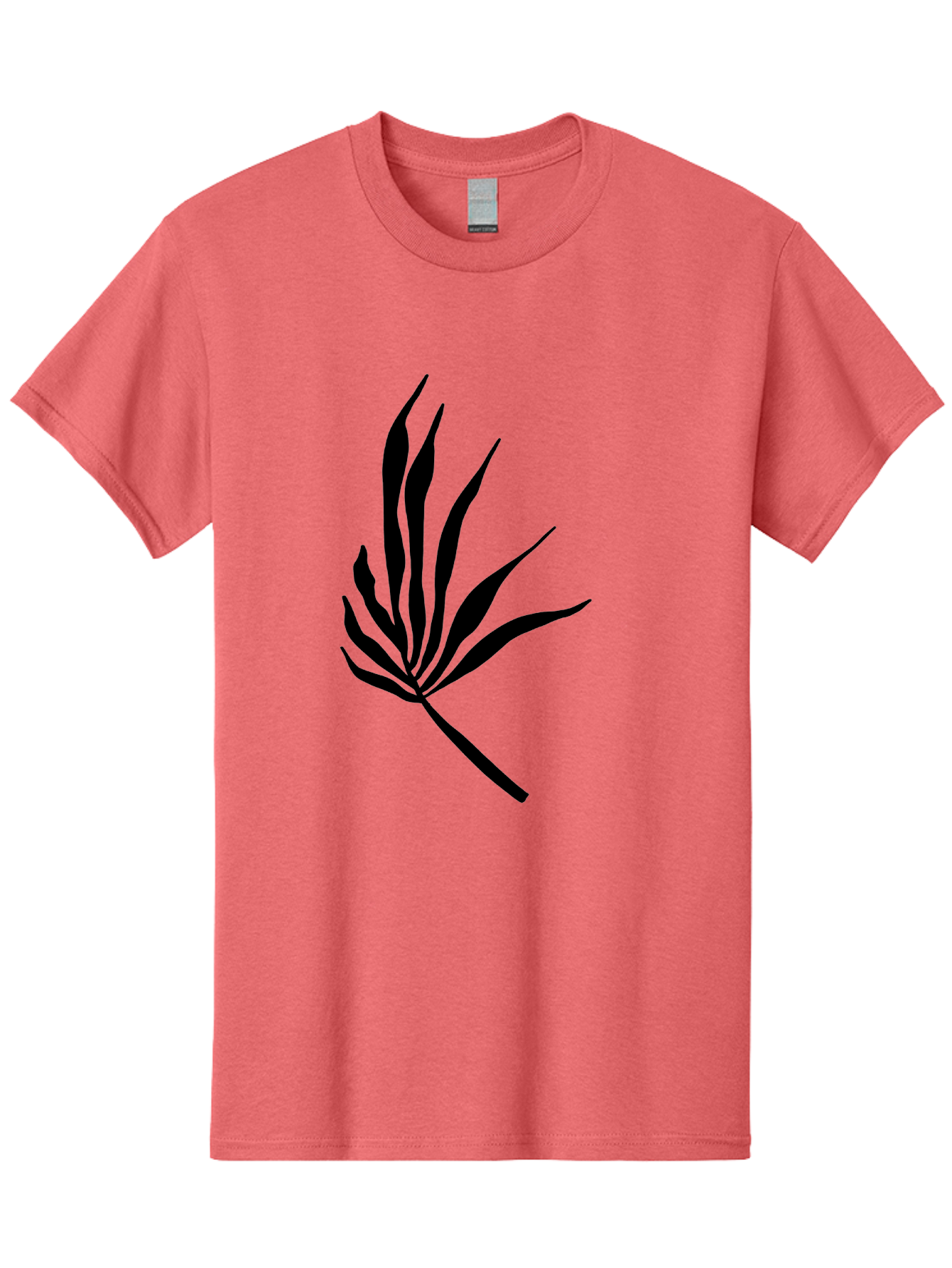 Bamboo Men'S Graphic Tee, 100% Cotton, Comfortable Casual Summer Wear, Machine Washable, Bamboo, Black Silhouette, Minimalist Design, Simple Shapes, Modern Art, Graphic Illustration, Leafy Stems, Contemporary Style, Abstract Form - Aaa360 3