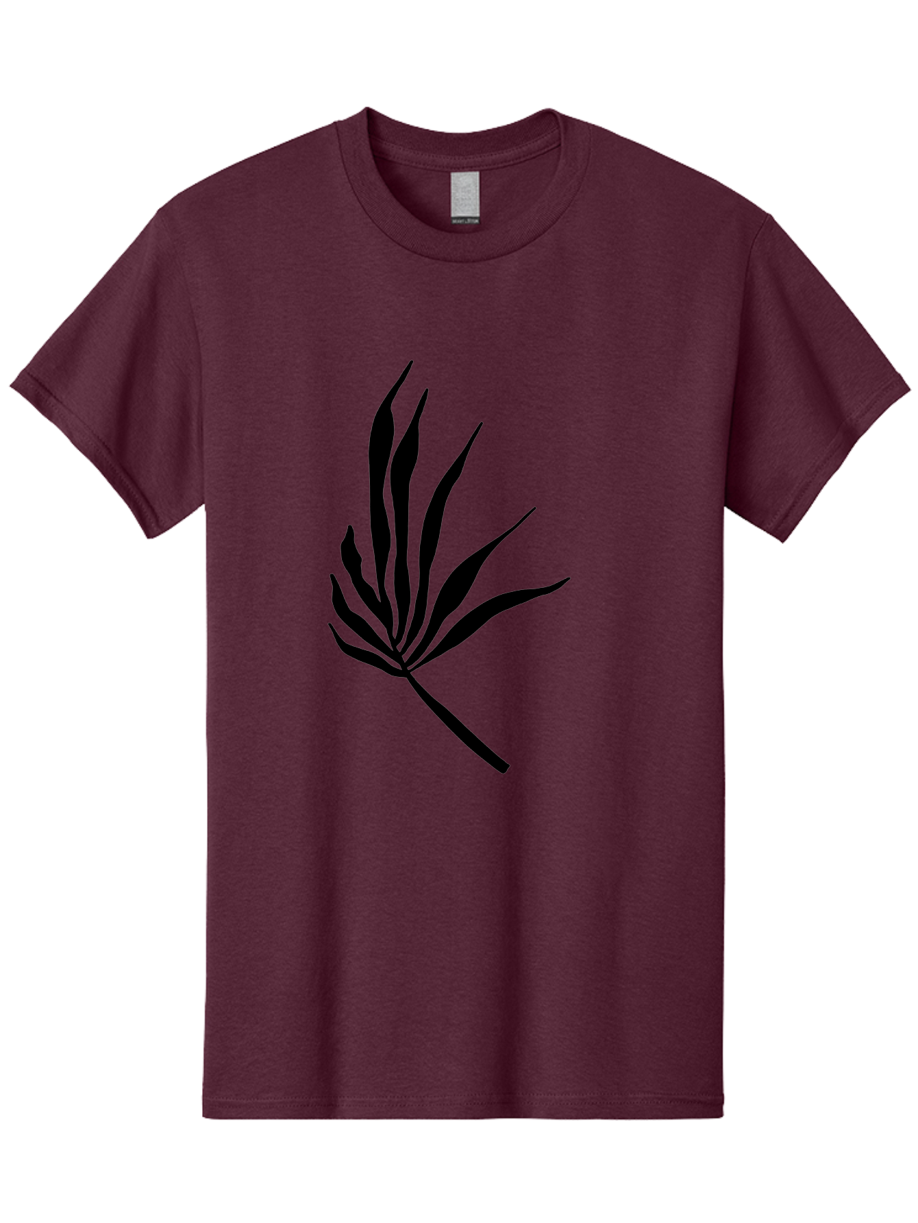 Bamboo Men'S Graphic Tee, 100% Cotton, Comfortable Casual Summer Wear, Machine Washable, Bamboo, Black Silhouette, Minimalist Design, Simple Shapes, Modern Art, Graphic Illustration, Leafy Stems, Contemporary Style, Abstract Form - Aaa360 17