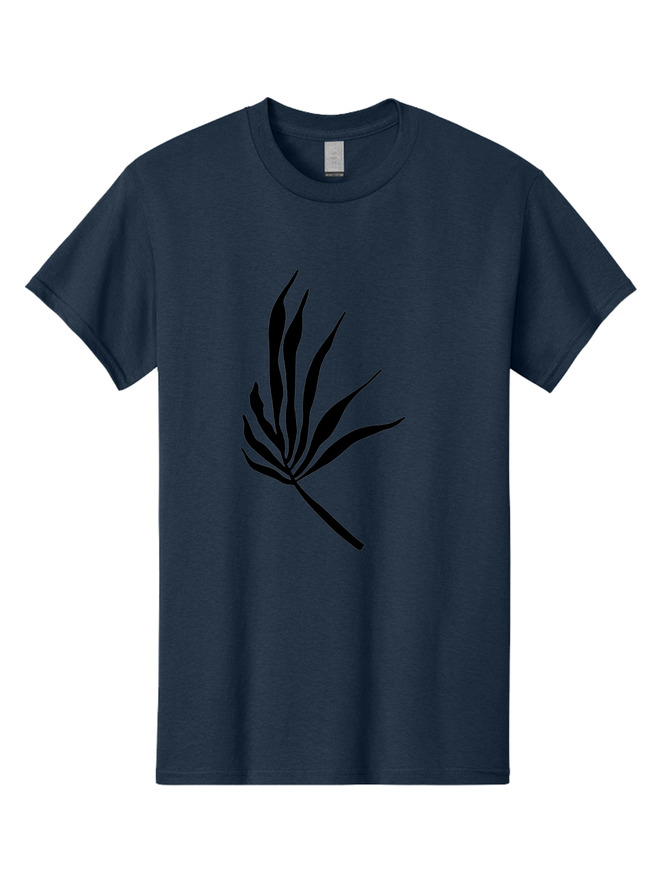 Bamboo Men'S Graphic Tee, 100% Cotton, Comfortable Casual Summer Wear, Machine Washable, Bamboo, Black Silhouette, Minimalist Design, Simple Shapes, Modern Art, Graphic Illustration, Leafy Stems, Contemporary Style, Abstract Form - Aaa360 7