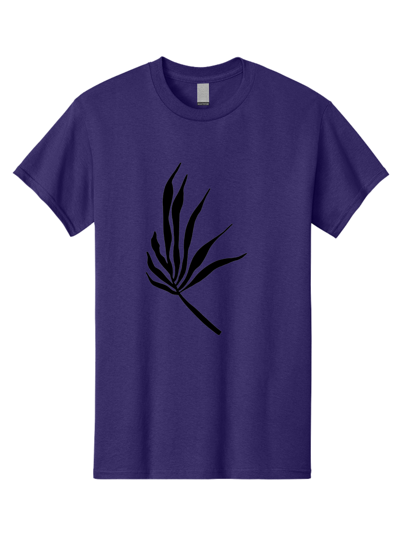 Bamboo Men'S Graphic Tee, 100% Cotton, Comfortable Casual Summer Wear, Machine Washable, Bamboo, Black Silhouette, Minimalist Design, Simple Shapes, Modern Art, Graphic Illustration, Leafy Stems, Contemporary Style, Abstract Form - Aaa360 9