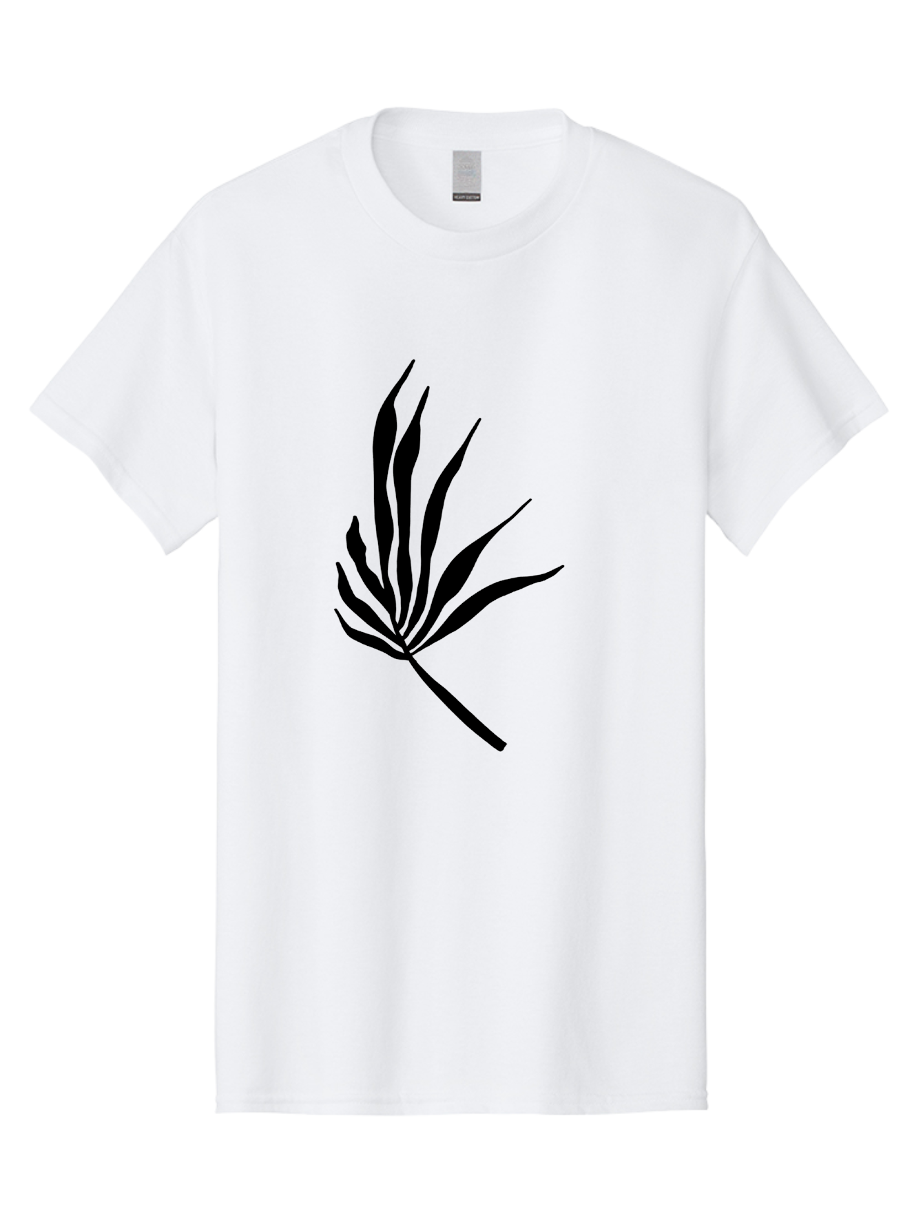 Bamboo Men'S Graphic Tee, 100% Cotton, Comfortable Casual Summer Wear, Machine Washable, Bamboo, Black Silhouette, Minimalist Design, Simple Shapes, Modern Art, Graphic Illustration, Leafy Stems, Contemporary Style, Abstract Form - Aaa360 13