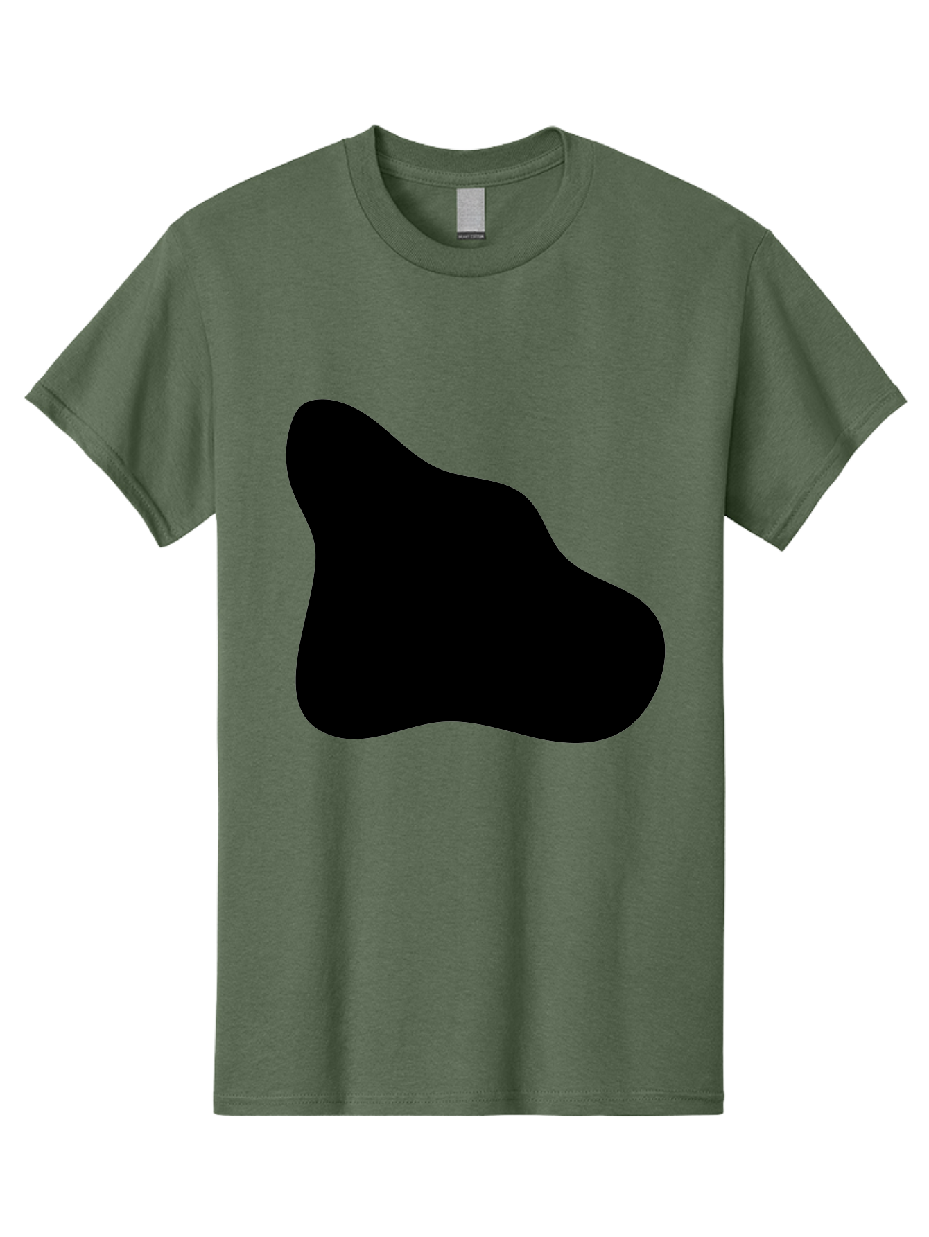 Black-Blob-2 Men'S Graphic Tee, 100% Cotton, Comfortable Casual Summer Wear, Machine Washable, Abstract Shape, Black Silhouette, Irregular Form, Modern Design, Graphic Element, Minimalist Art, Contemporary Style - Aaa365 27