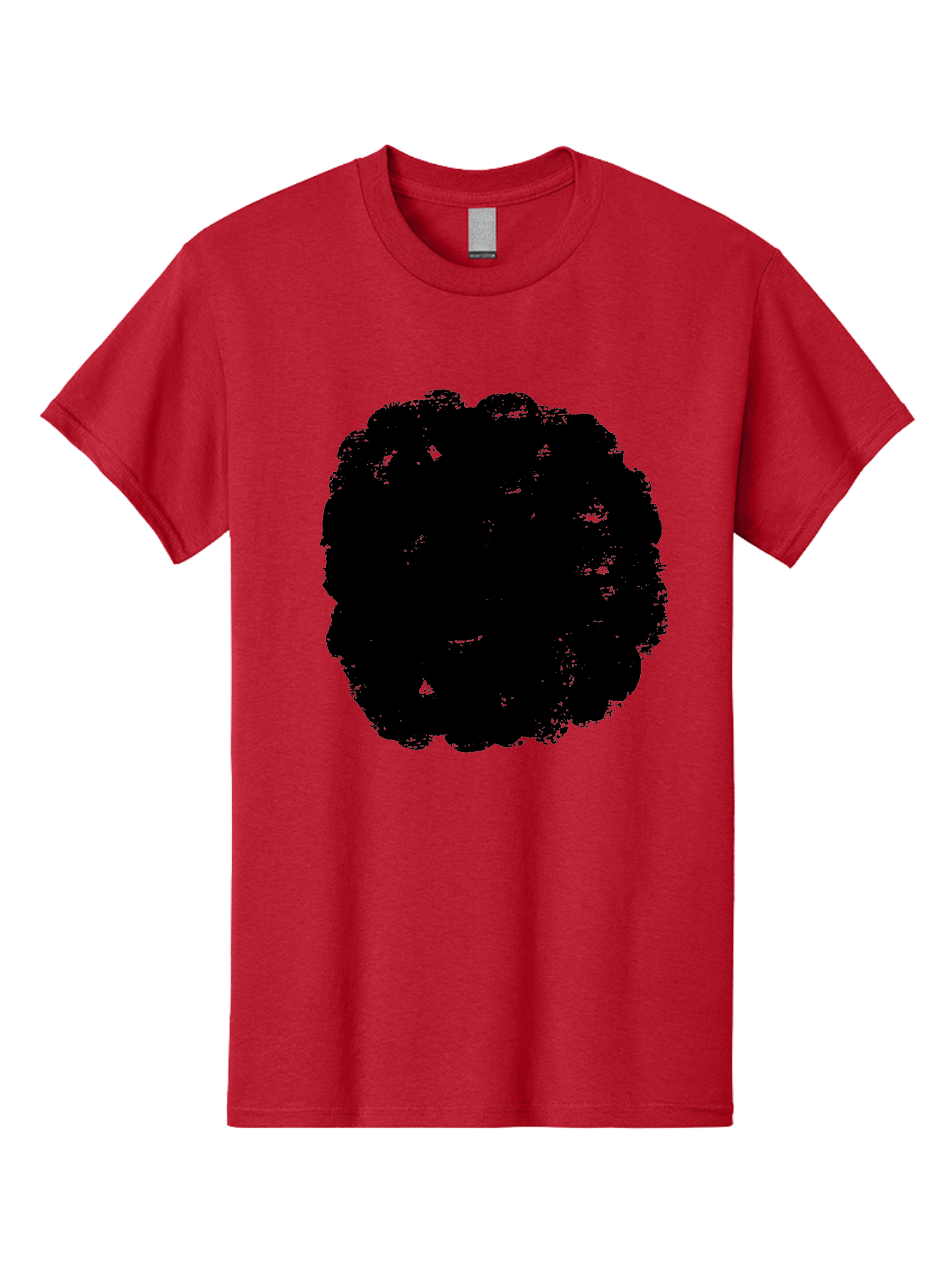Black-Paint-Splash Men'S Graphic Tee, 100% Cotton, Comfortable Casual Summer Wear, Machine Washable, Abstract Art, Black Shape, Green Background, Digital Illustration, Modern Design, Artistic Expression, Creative Graphics - Aaa388 21