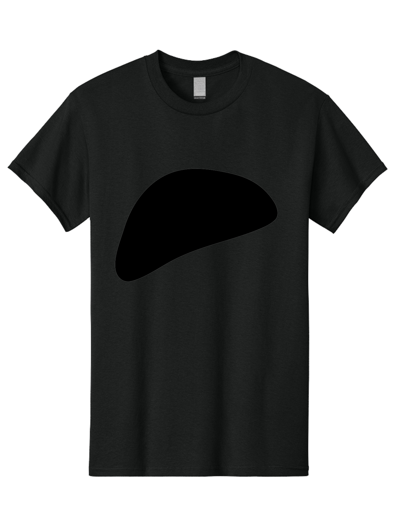 Black-Shape Men'S Graphic Tee, 100% Cotton, Comfortable Casual Summer Wear, Machine Washable, Abstract Black Shape, Minimalist Design, Simple Graphics, Modern Art, Sleek Silhouette, Abstract Shapes - Aaa393 9