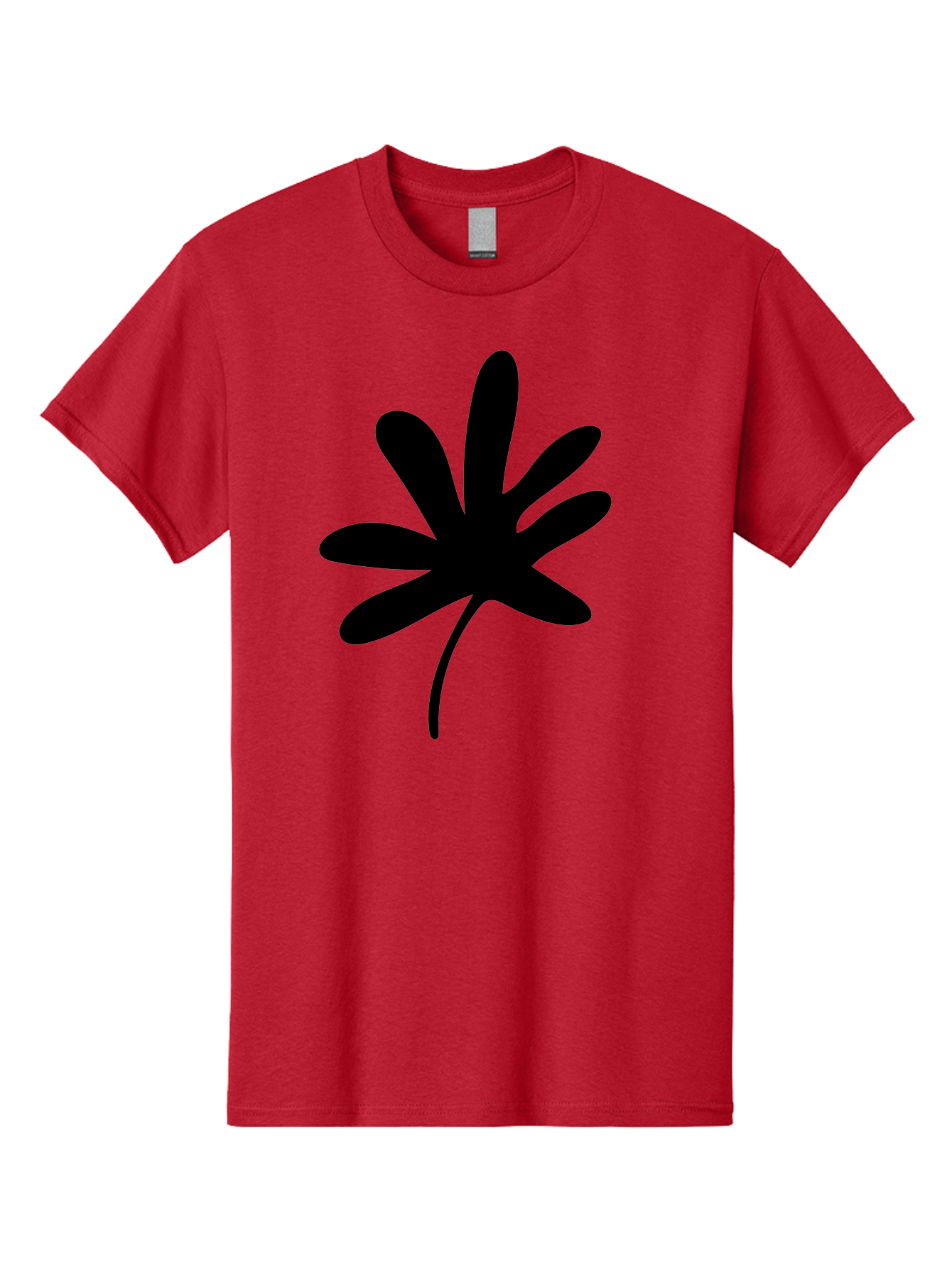 Cannabis-Leaf-2 Men'S Graphic Tee, 100% Cotton, Comfortable Casual Summer Wear, Machine Washable, Cannabis Leaf, Marijuana Symbol, Seven Pointed Leaf, Black Silhouette, Simple Design, Graphic Icon, Cannabis Culture, Weed Leaf - Aaa407 23