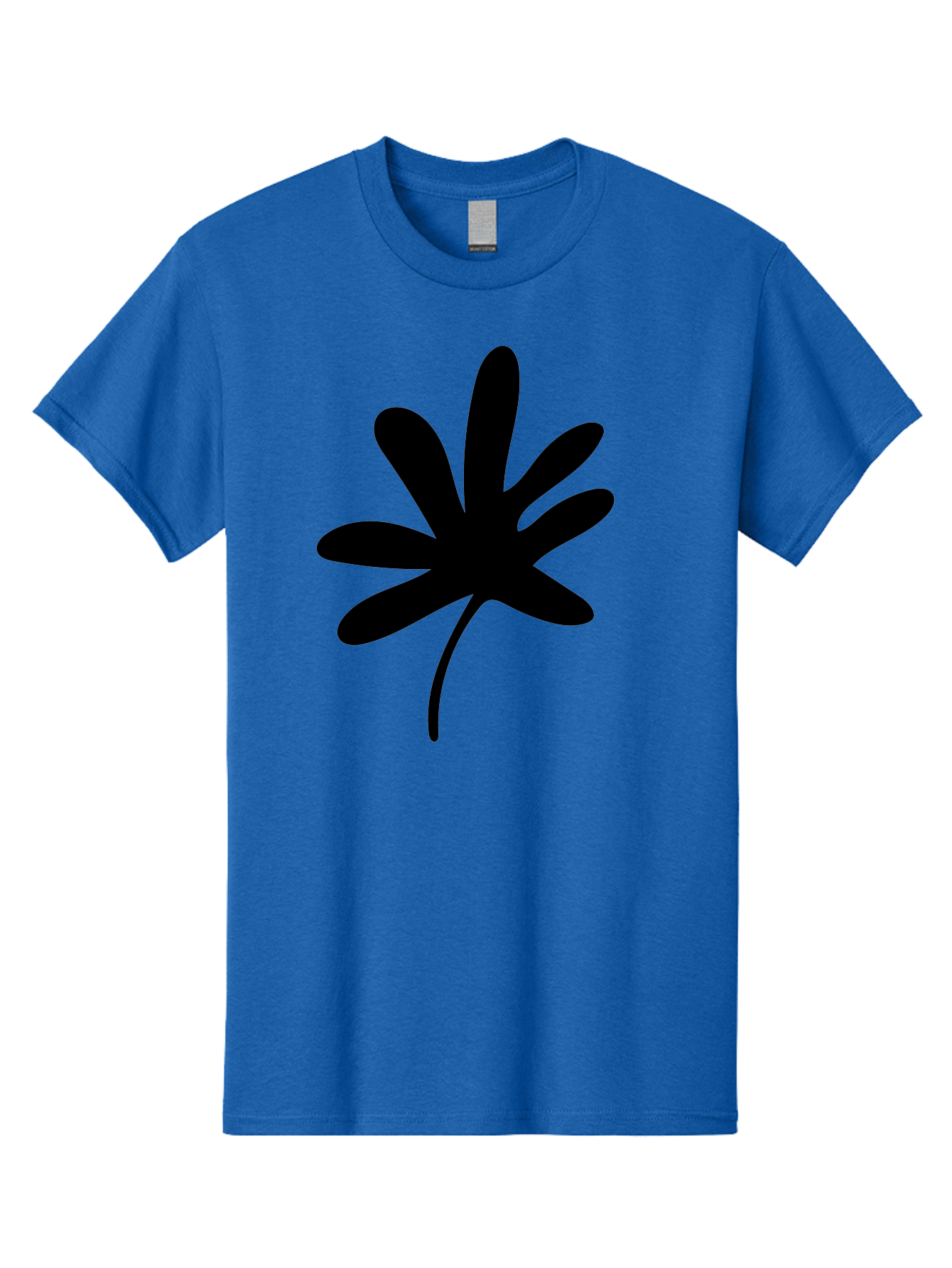Cannabis-Leaf-2 Men'S Graphic Tee, 100% Cotton, Comfortable Casual Summer Wear, Machine Washable, Cannabis Leaf, Marijuana Symbol, Seven Pointed Leaf, Black Silhouette, Simple Design, Graphic Icon, Cannabis Culture, Weed Leaf - Aaa407 25