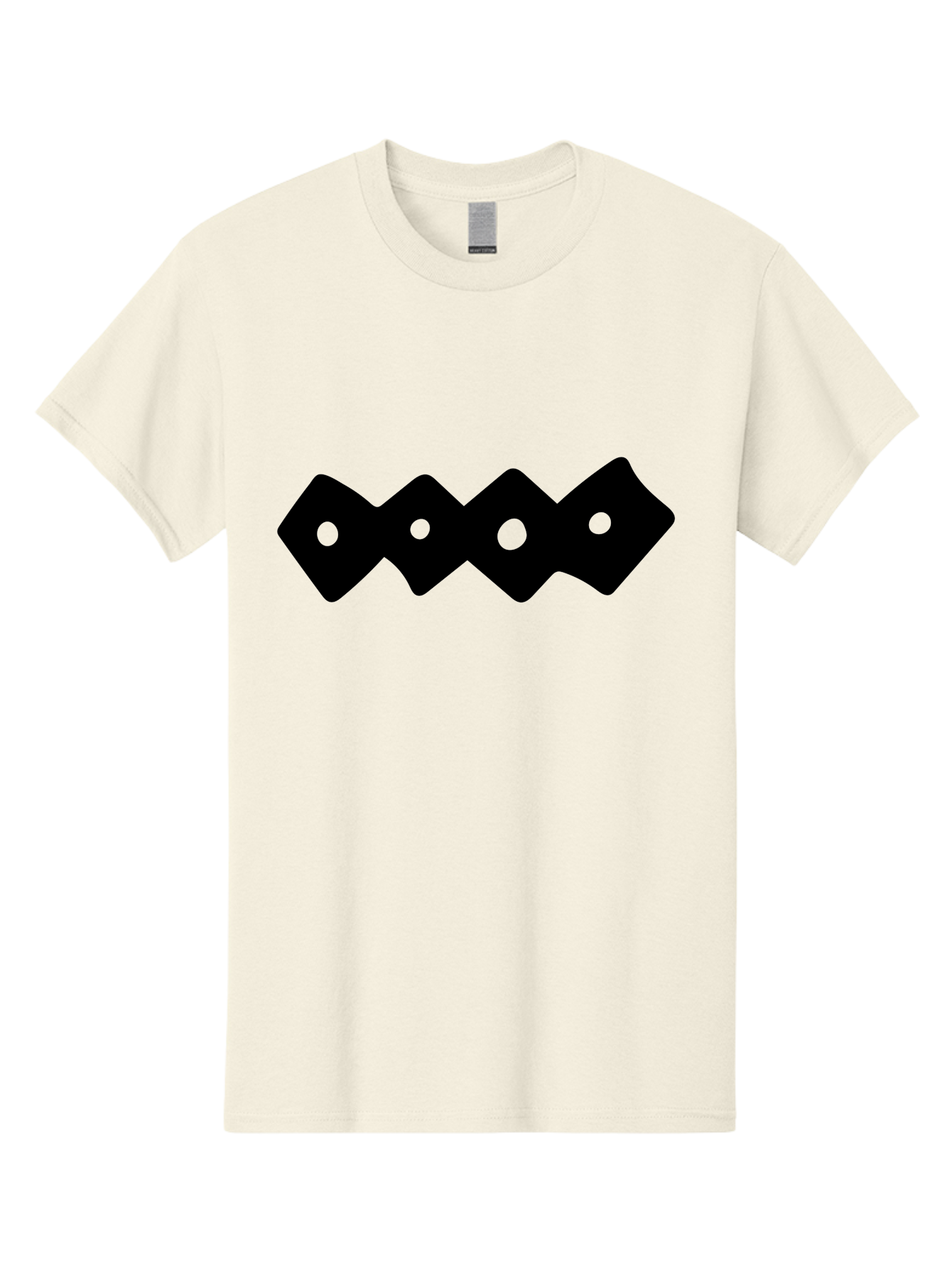 Chain-Links Men'S Graphic Tee, 100% Cotton, Comfortable Casual Summer Wear, Machine Washable, Black Logo Design, Minimalist Branding, Circular Elements, Modern Graphic Design, Abstract Symbol, Corporate Identity - Aaa411 17