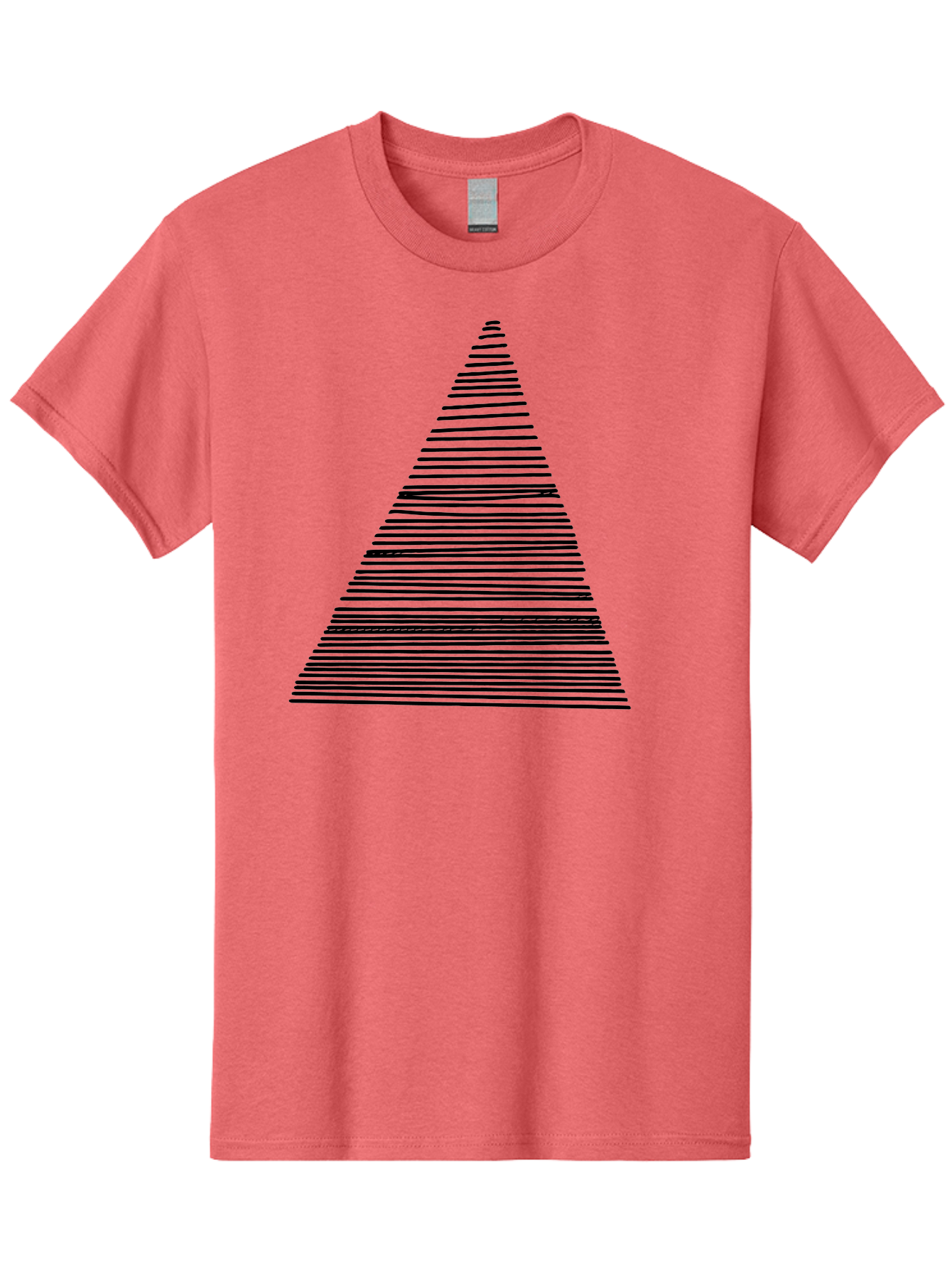 Christmas-Tree-1 Men'S Graphic Tee, 100% Cotton, Comfortable Casual Summer Wear, Machine Washable, Christmas Tree Illustration, Black Lines, Geometric Shape, Festive Design, Minimalist Art, Holiday Decoration, Simple Graphics - Aaa412 5