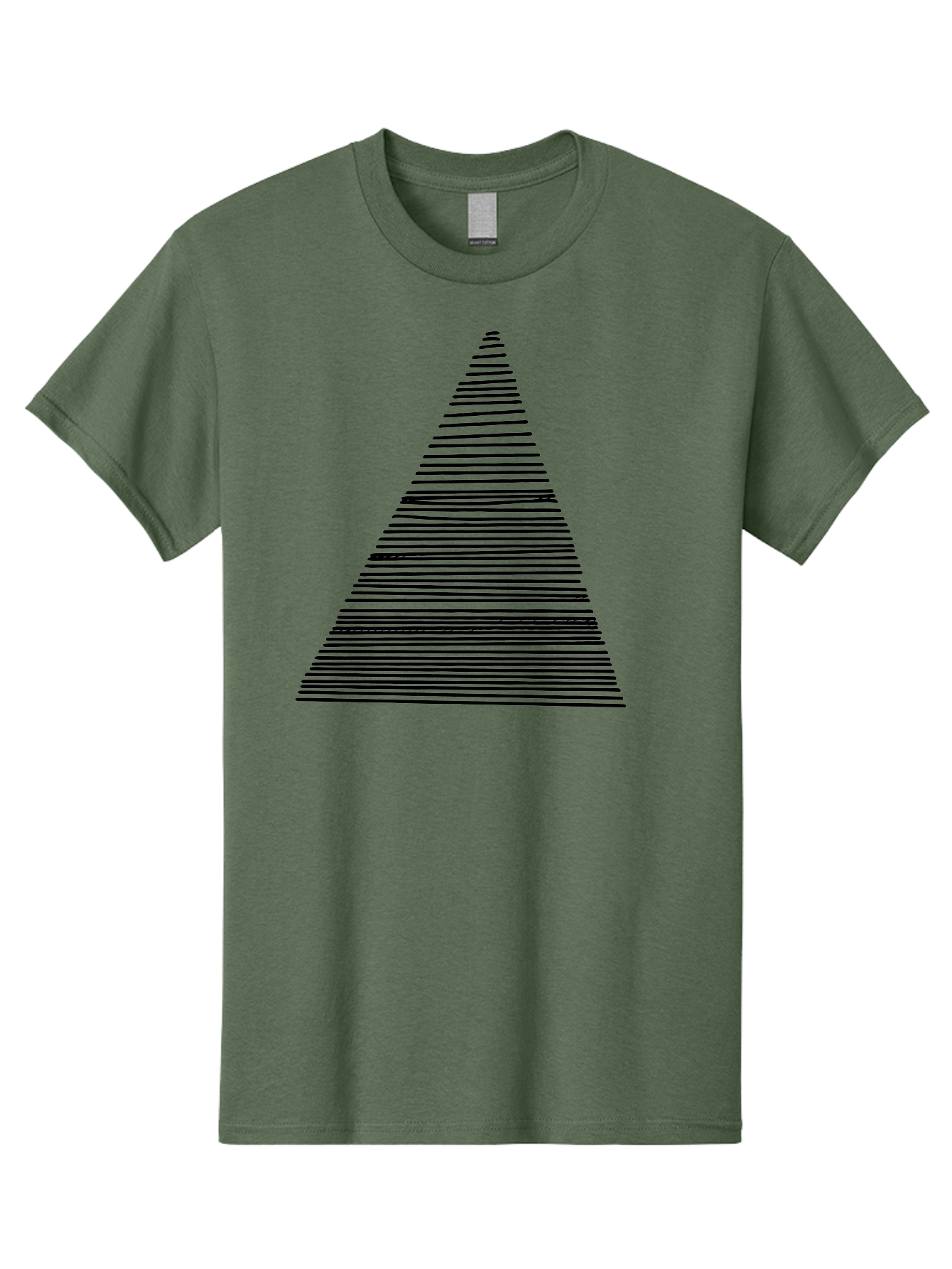 Christmas-Tree-1 Men'S Graphic Tee, 100% Cotton, Comfortable Casual Summer Wear, Machine Washable, Christmas Tree Illustration, Black Lines, Geometric Shape, Festive Design, Minimalist Art, Holiday Decoration, Simple Graphics - Aaa412 15