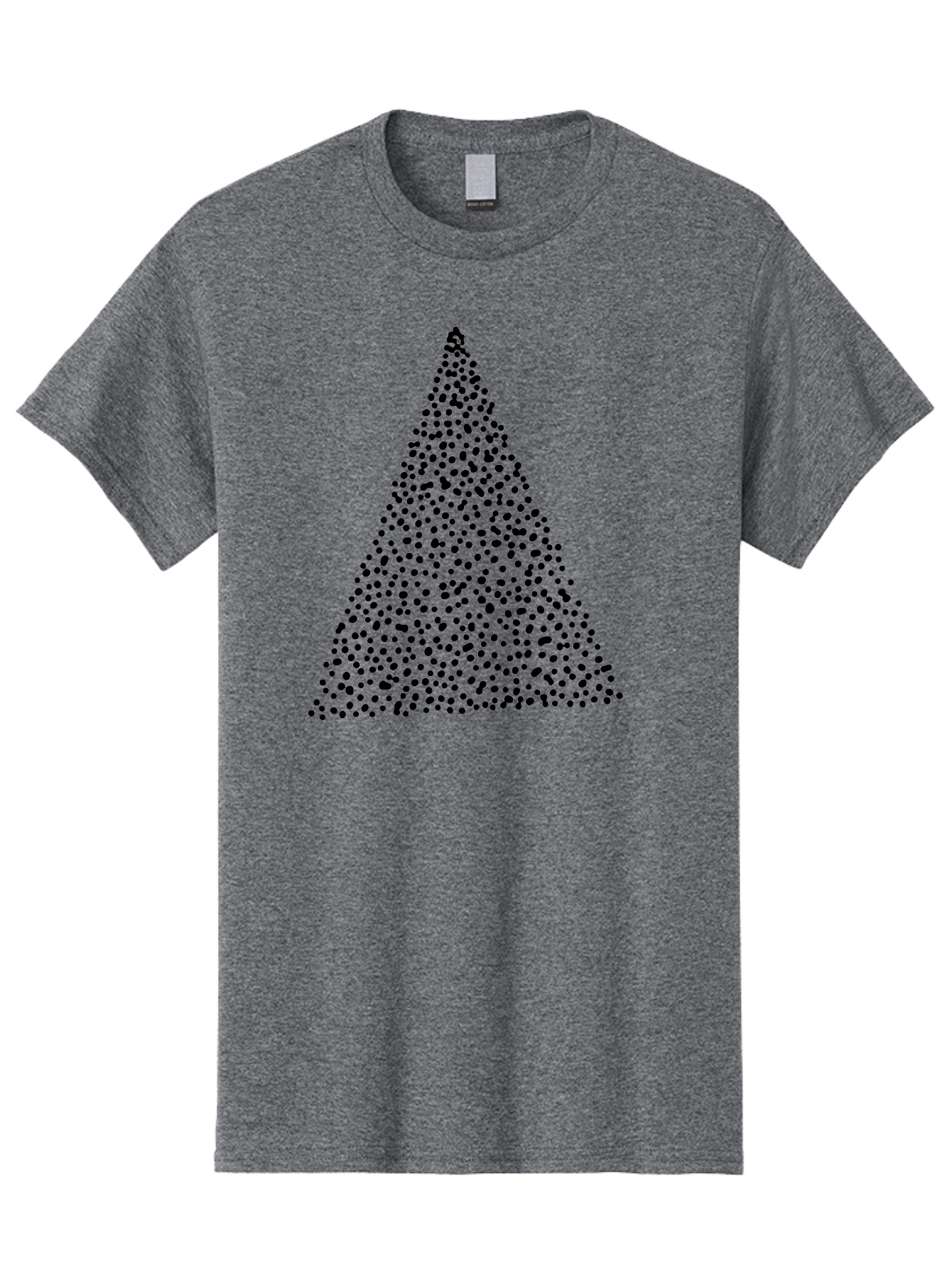 Christmas-Tree Men'S Graphic Tee, 100% Cotton, Comfortable Casual Summer Wear, Machine Washable, Christmas Tree, Black Dots Design, Festive Decor, Holiday Graphics, Minimalist Christmas, Dot Art - Aaa413 9