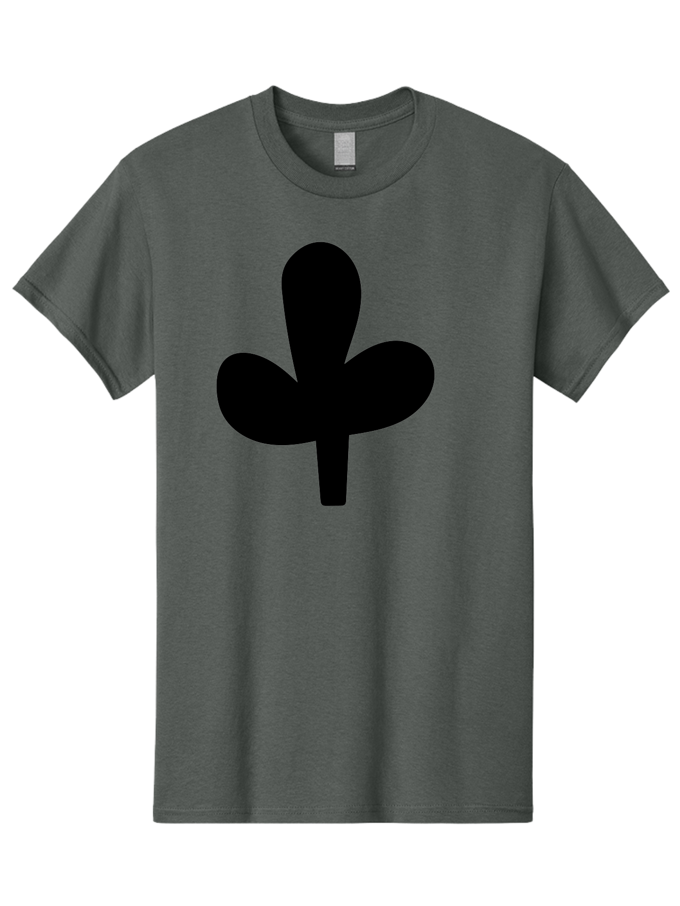 Clover Men'S Graphic Tee, 100% Cotton, Comfortable Casual Summer Wear, Machine Washable, Clover Symbol, Shamrock Icon, Three-Leafed Plant, Minimalist Design, Simple Shape, Bold Silhouette - Aaa415 7