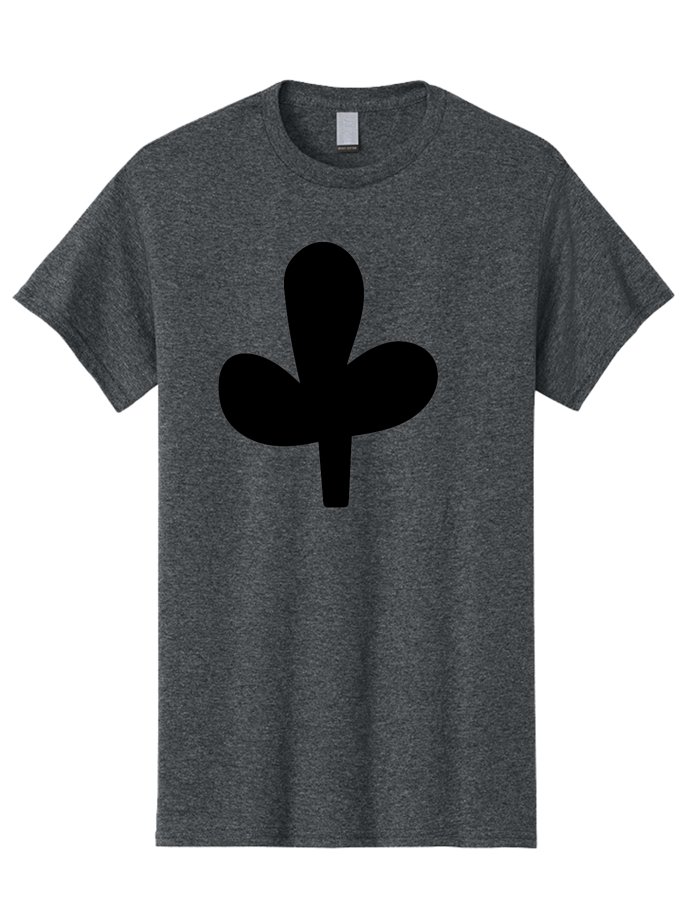Clover Men'S Graphic Tee, 100% Cotton, Comfortable Casual Summer Wear, Machine Washable, Clover Symbol, Shamrock Icon, Three-Leafed Plant, Minimalist Design, Simple Shape, Bold Silhouette - Aaa415 23