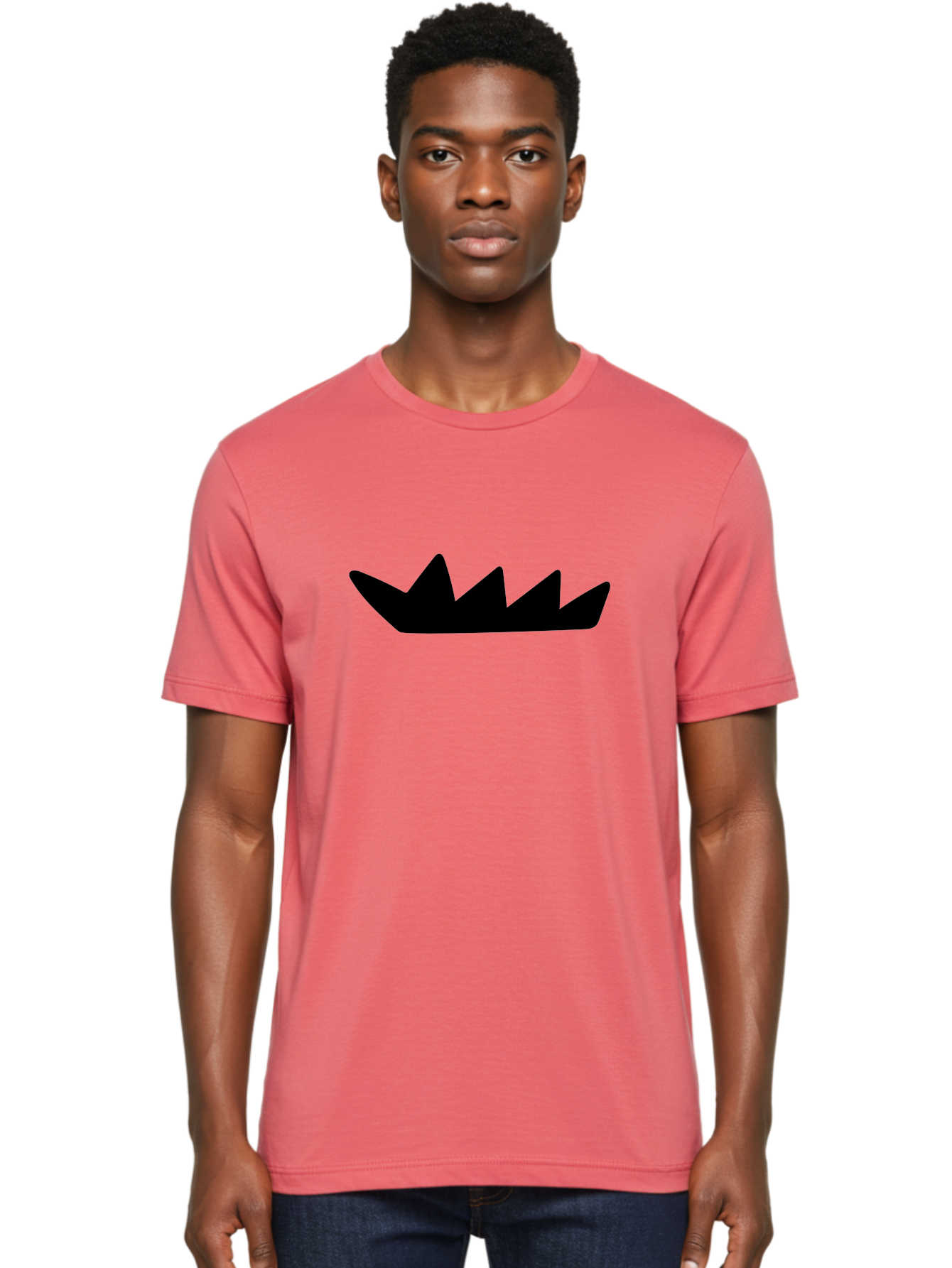 Crown-Icon Men'S Graphic Tee, 100% Cotton, Comfortable Casual Summer Wear, Machine Washable, Black Crown Silhouette, Royal Symbol, Monarch Emblem, Regal Crest, King'S Crown, Royal Icon, Minimalist Design, Vector Graphics - Aaa419 6