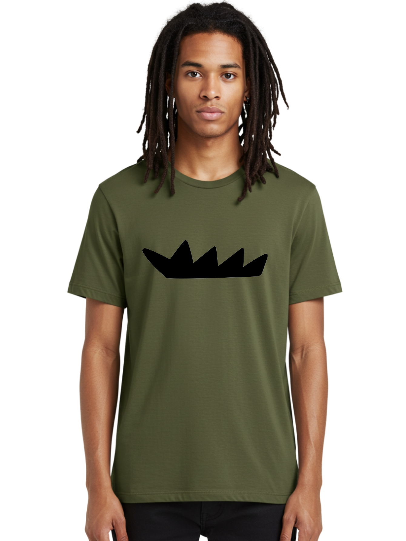 Crown-Icon Men'S Graphic Tee, 100% Cotton, Comfortable Casual Summer Wear, Machine Washable, Black Crown Silhouette, Royal Symbol, Monarch Emblem, Regal Crest, King'S Crown, Royal Icon, Minimalist Design, Vector Graphics - Aaa419 16