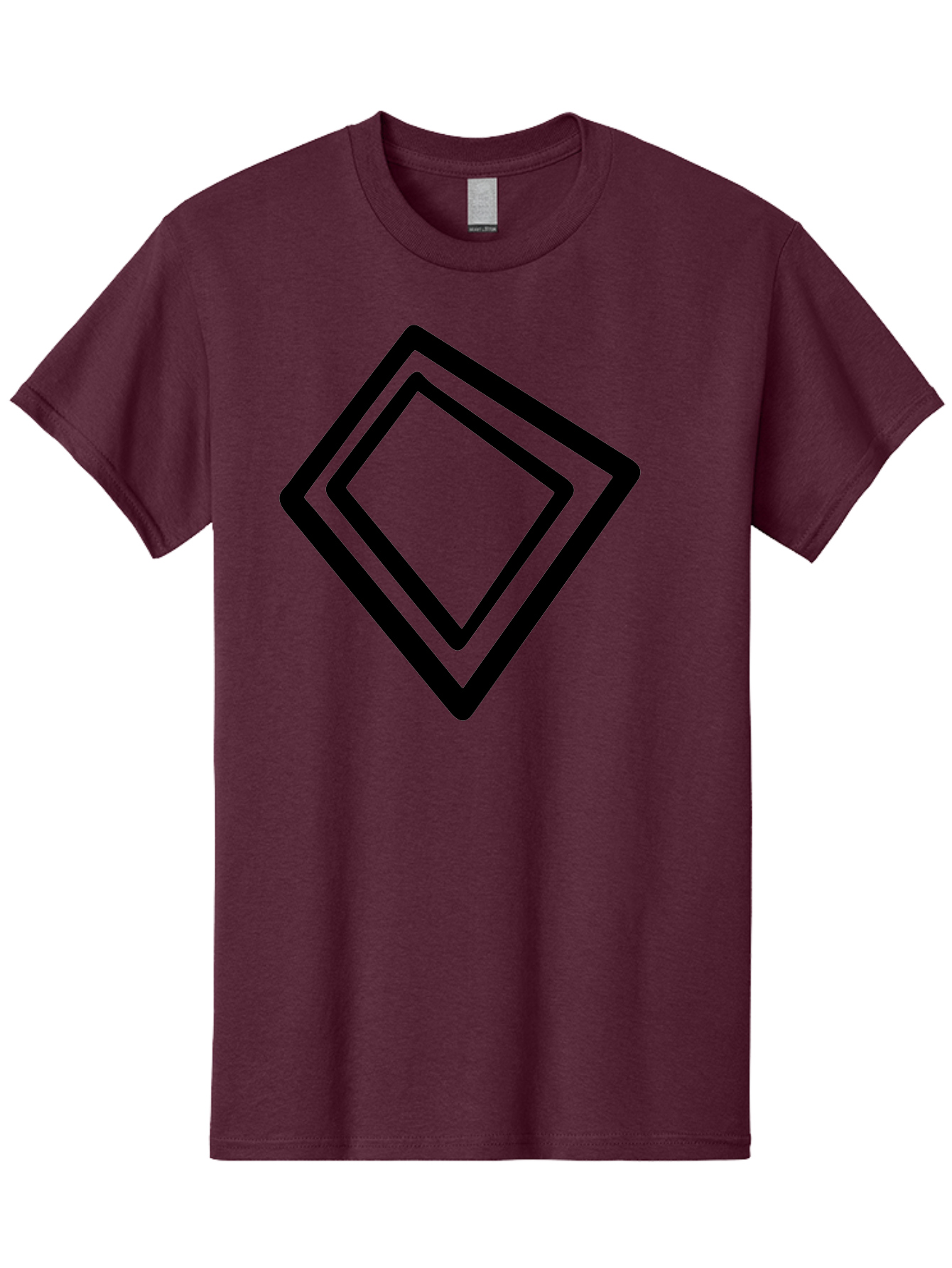 Diamond-Shape Men'S Graphic Tee, 100% Cotton, Comfortable Casual Summer Wear, Machine Washable, Black Diamonds, Nested Shapes, Geometric Pattern, Abstract Design, Modern Art, Minimalist Style - Aaa422 13