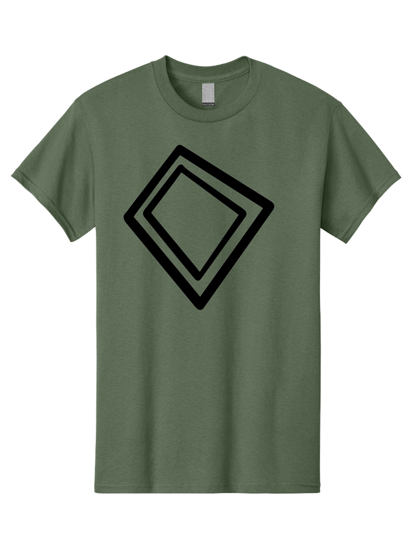 Diamond-Shape Men'S Graphic Tee, 100% Cotton, Comfortable Casual Summer Wear, Machine Washable, Black Diamonds, Nested Shapes, Geometric Pattern, Abstract Design, Modern Art, Minimalist Style - Aaa422 15