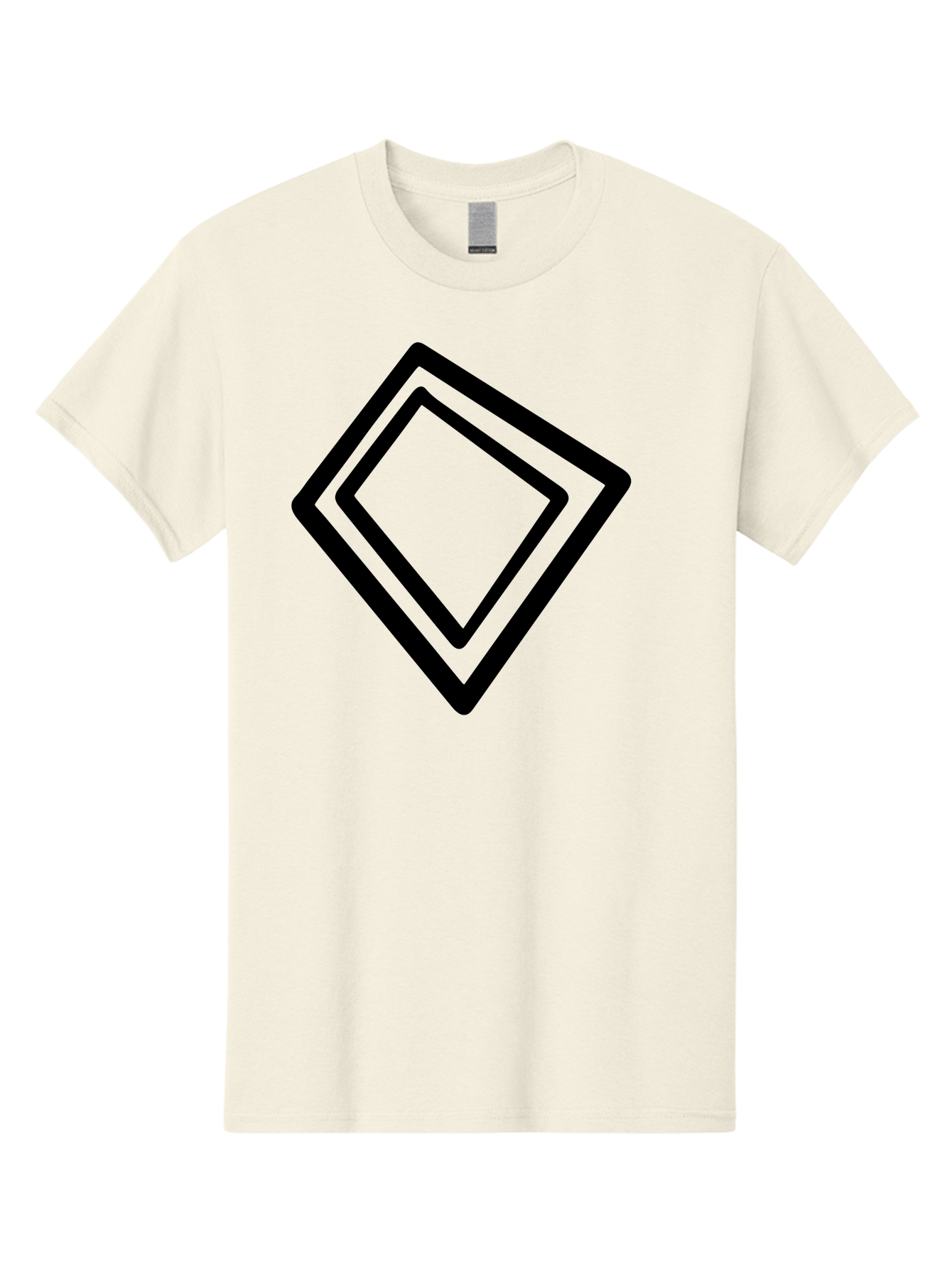 Diamond-Shape Men'S Graphic Tee, 100% Cotton, Comfortable Casual Summer Wear, Machine Washable, Black Diamonds, Nested Shapes, Geometric Pattern, Abstract Design, Modern Art, Minimalist Style - Aaa422 17