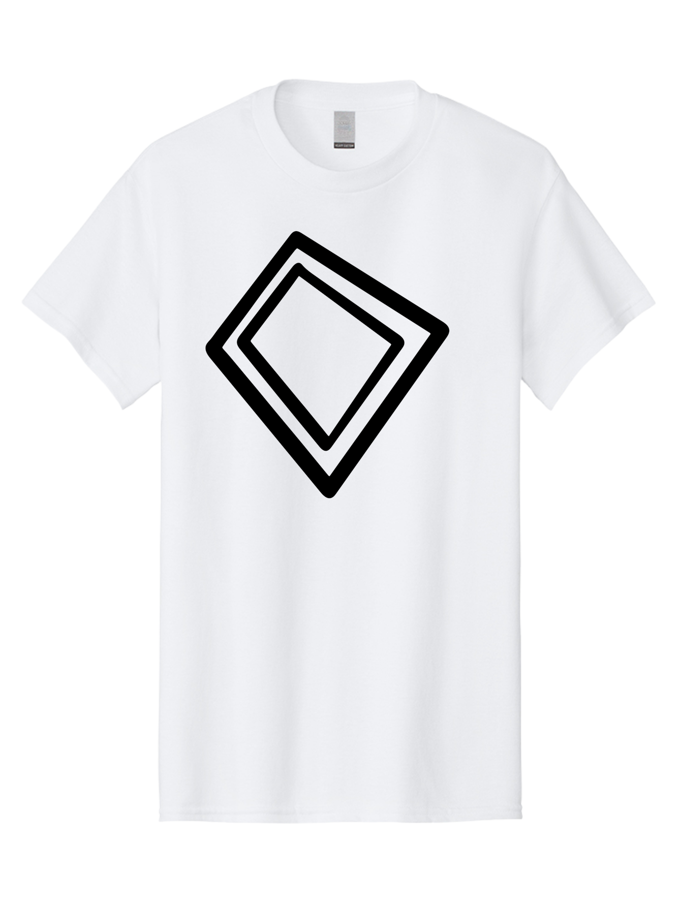 Diamond-Shape Men'S Graphic Tee, 100% Cotton, Comfortable Casual Summer Wear, Machine Washable, Black Diamonds, Nested Shapes, Geometric Pattern, Abstract Design, Modern Art, Minimalist Style - Aaa422 29