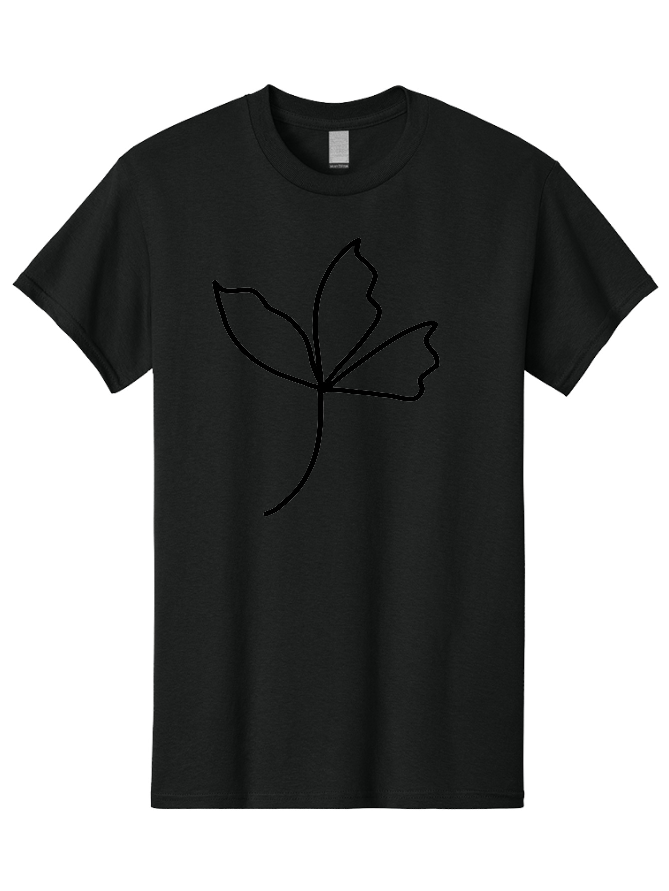 Flower-Outline Men'S Graphic Tee, 100% Cotton, Comfortable Casual Summer Wear, Machine Washable, Four Leaf Clover, Leafy Greens, Symbolic Icon, Minimalist Design, Simple Line Art, Stylized Clover, Elegant Graphics - Aaa434 7