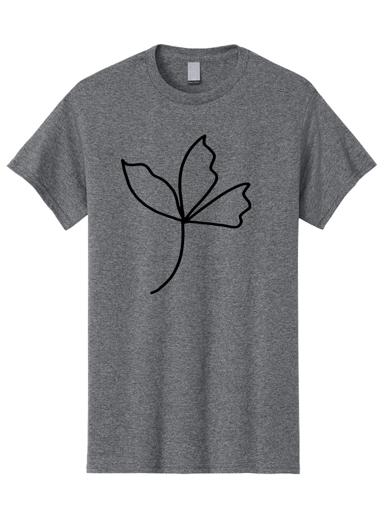 Flower-Outline Men'S Graphic Tee, 100% Cotton, Comfortable Casual Summer Wear, Machine Washable, Four Leaf Clover, Leafy Greens, Symbolic Icon, Minimalist Design, Simple Line Art, Stylized Clover, Elegant Graphics - Aaa434 17