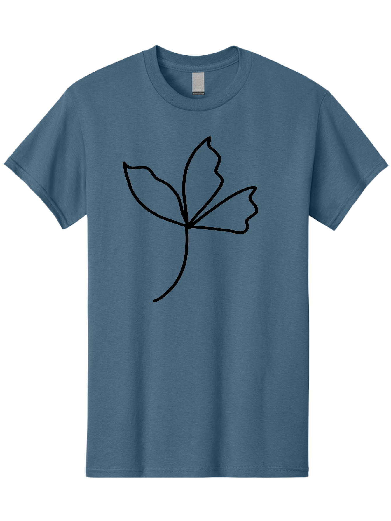 Flower-Outline Men'S Graphic Tee, 100% Cotton, Comfortable Casual Summer Wear, Machine Washable, Four Leaf Clover, Leafy Greens, Symbolic Icon, Minimalist Design, Simple Line Art, Stylized Clover, Elegant Graphics - Aaa434 11