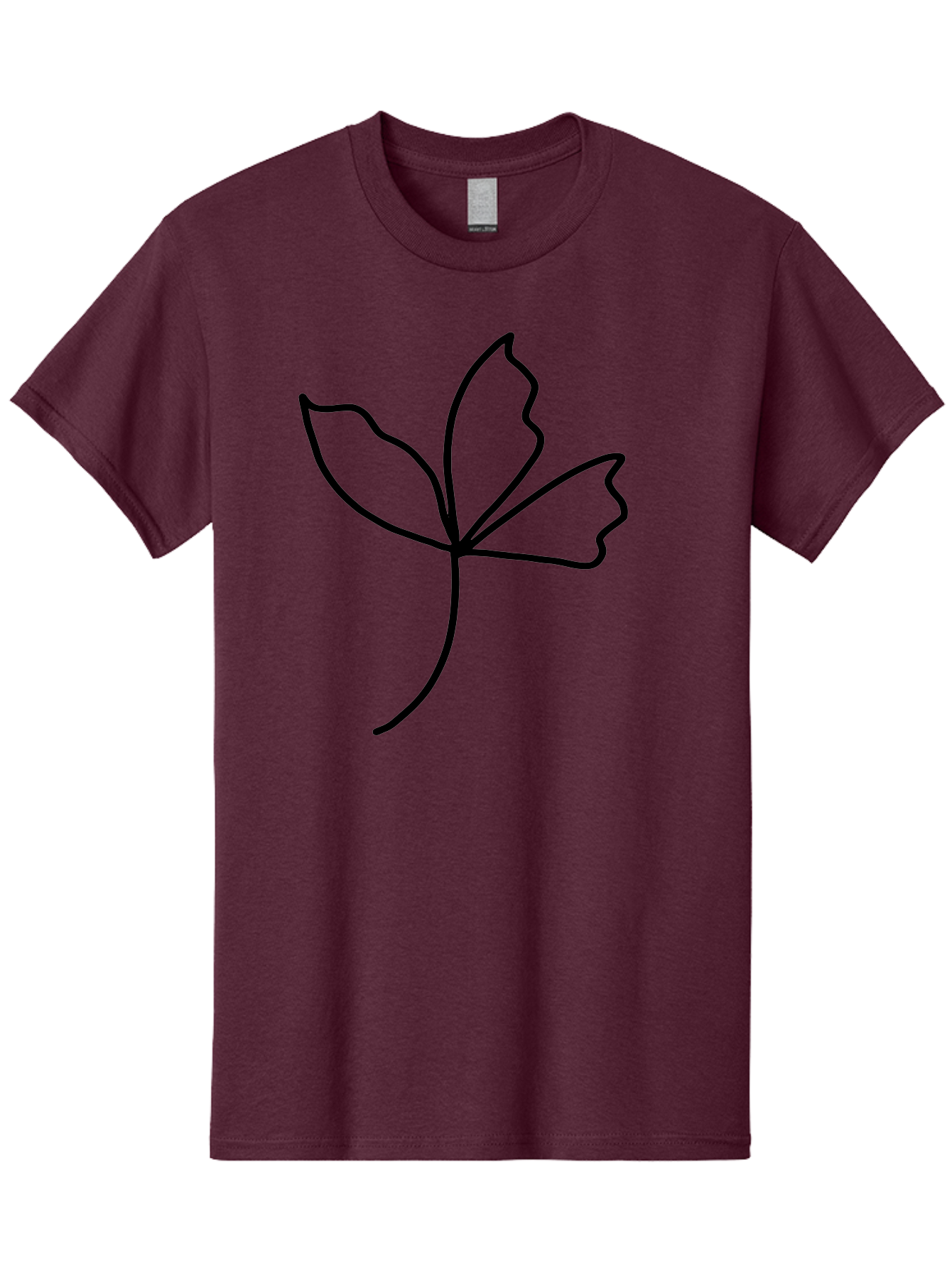 Flower-Outline Men'S Graphic Tee, 100% Cotton, Comfortable Casual Summer Wear, Machine Washable, Four Leaf Clover, Leafy Greens, Symbolic Icon, Minimalist Design, Simple Line Art, Stylized Clover, Elegant Graphics - Aaa434 19