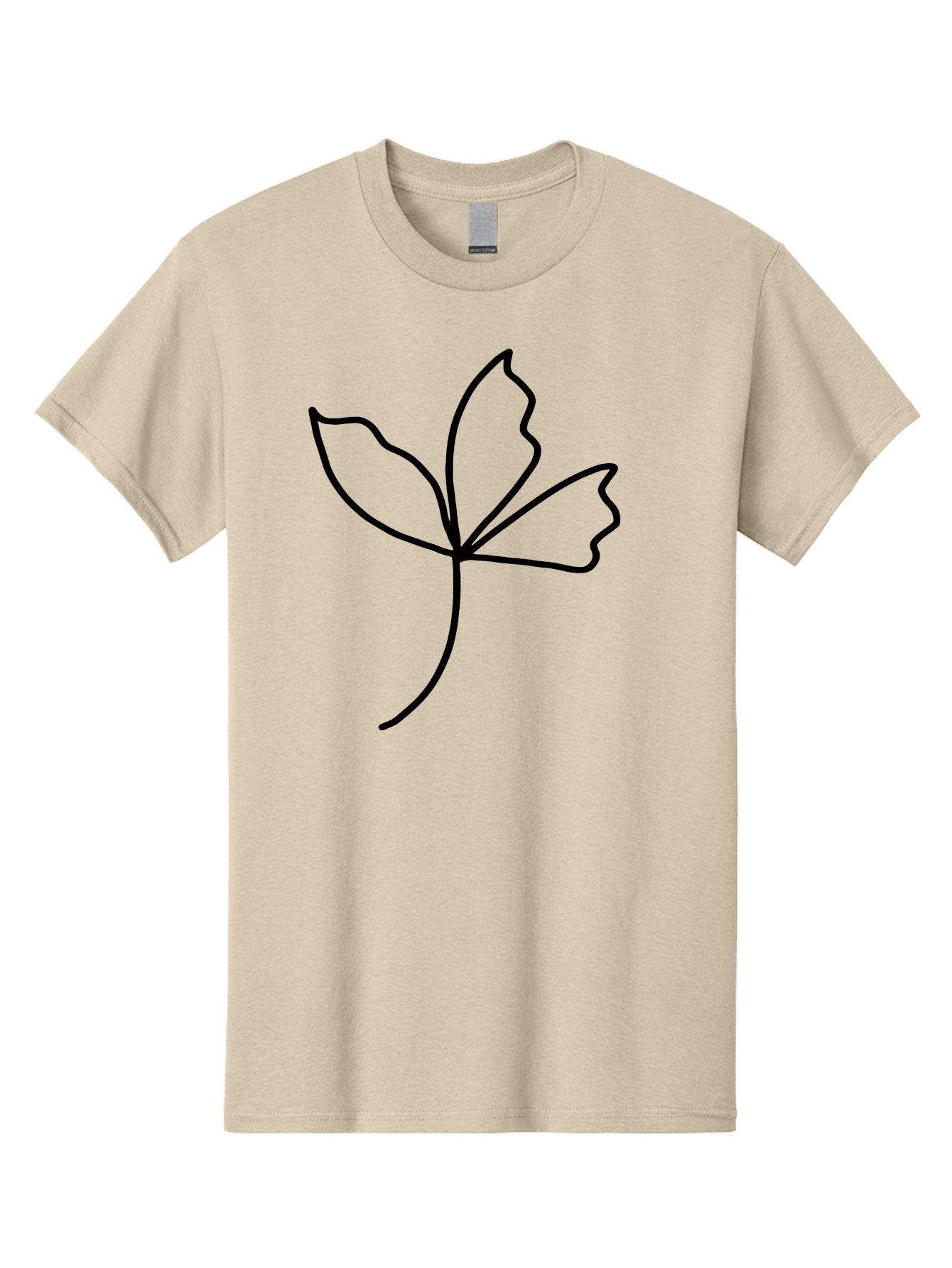 Flower-Outline Men'S Graphic Tee, 100% Cotton, Comfortable Casual Summer Wear, Machine Washable, Four Leaf Clover, Leafy Greens, Symbolic Icon, Minimalist Design, Simple Line Art, Stylized Clover, Elegant Graphics - Aaa434 9