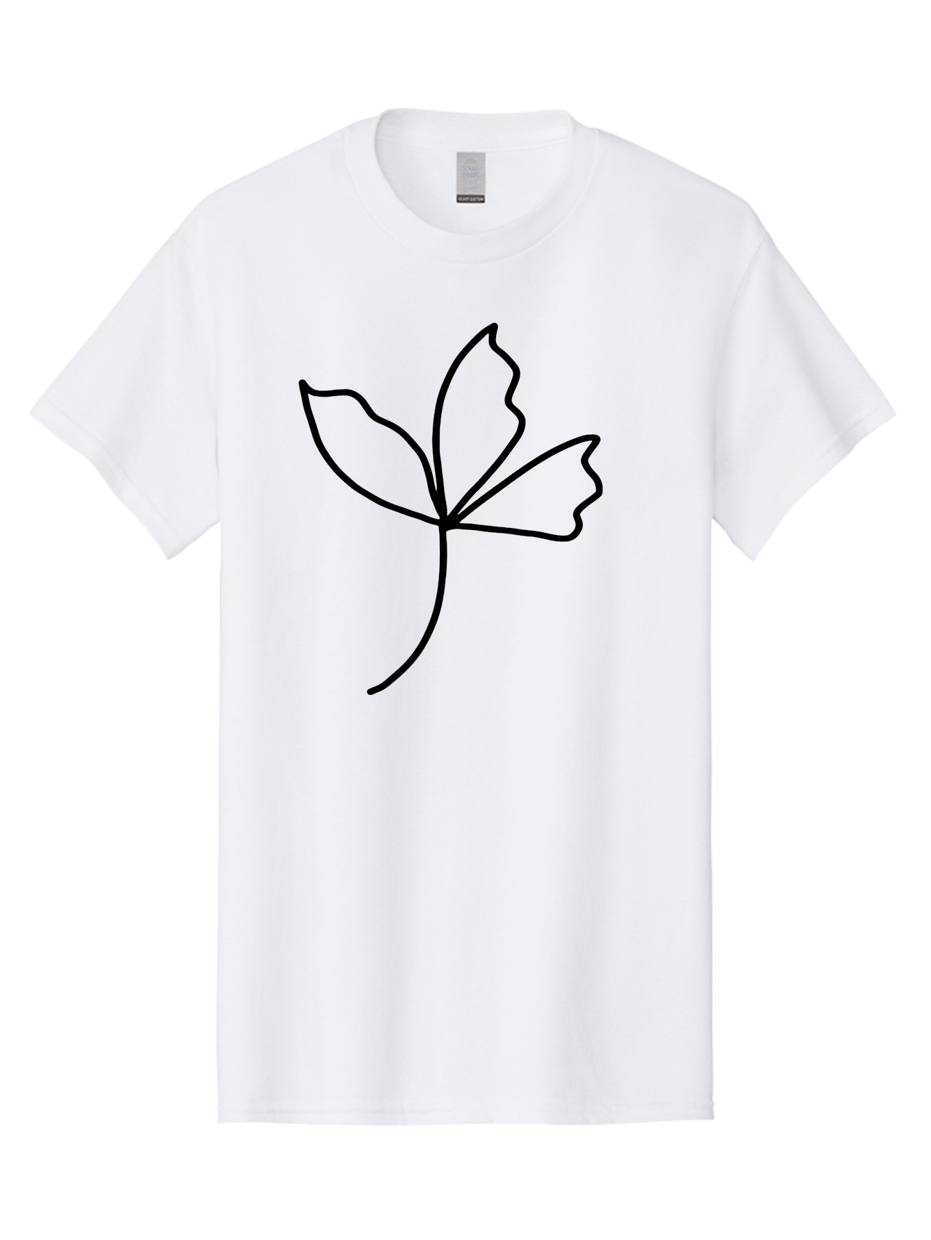 Flower-Outline Men'S Graphic Tee, 100% Cotton, Comfortable Casual Summer Wear, Machine Washable, Four Leaf Clover, Leafy Greens, Symbolic Icon, Minimalist Design, Simple Line Art, Stylized Clover, Elegant Graphics - Aaa434 27