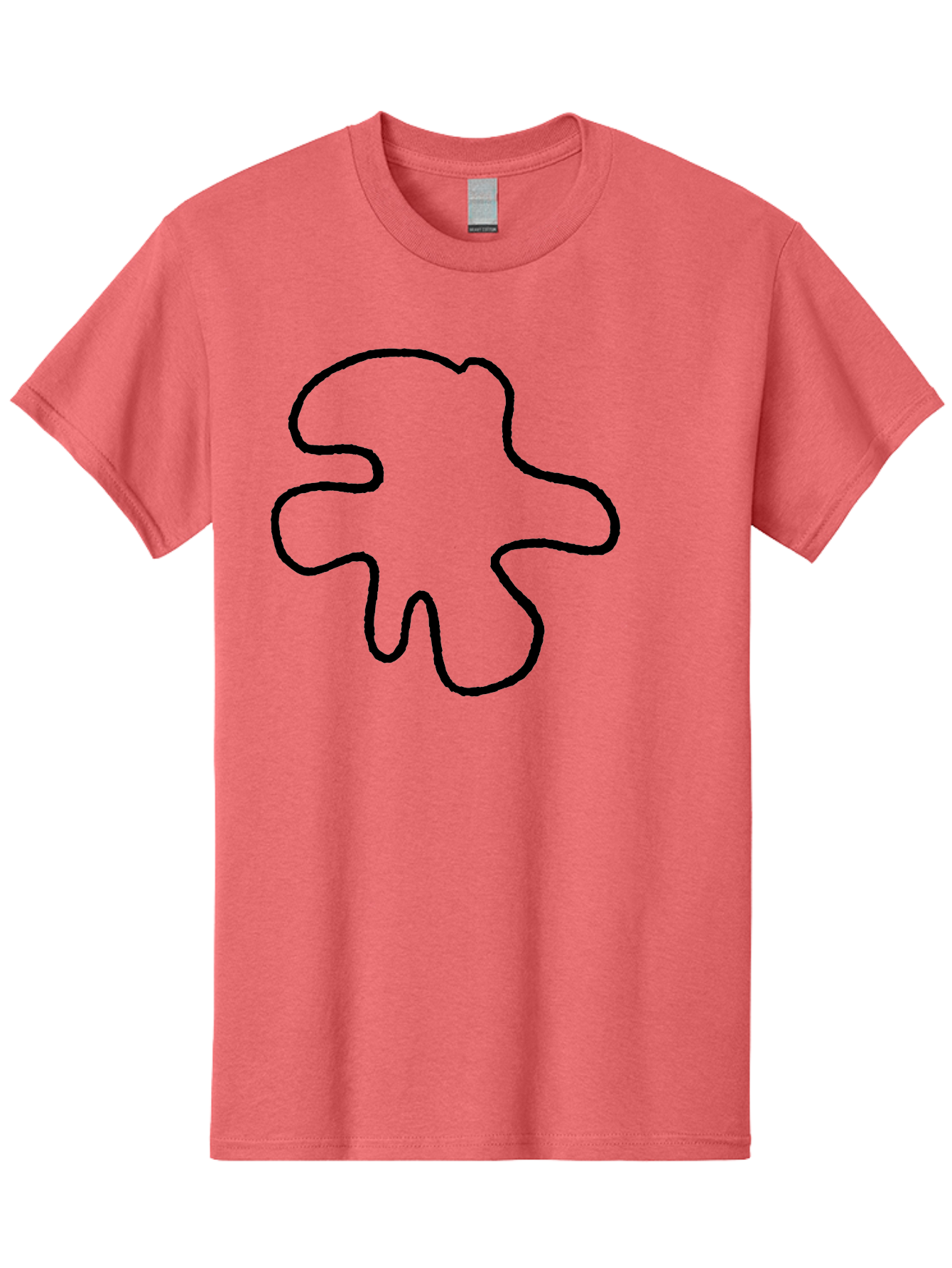 Four-Leaf-Clover Men'S Graphic Tee, 100% Cotton, Comfortable Casual Summer Wear, Machine Washable, Four Leaf Clover, Black Outline, Simple Graphics, Minimalist Design, Symbolic Charm, Good Luck Symbol, Abstract Shapes, Simple Illustration - Aaa435 25