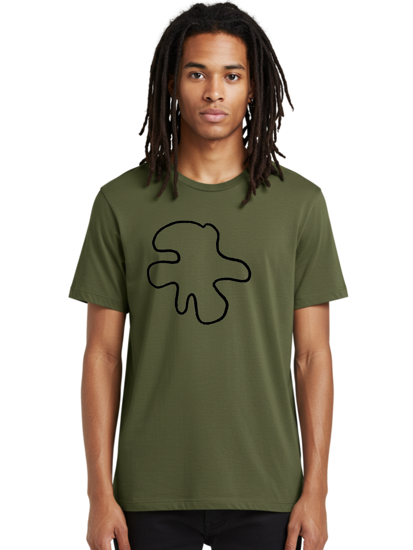 Four-Leaf-Clover Men'S Graphic Tee, 100% Cotton, Comfortable Casual Summer Wear, Machine Washable, Four Leaf Clover, Black Outline, Simple Graphics, Minimalist Design, Symbolic Charm, Good Luck Symbol, Abstract Shapes, Simple Illustration - Aaa435 8