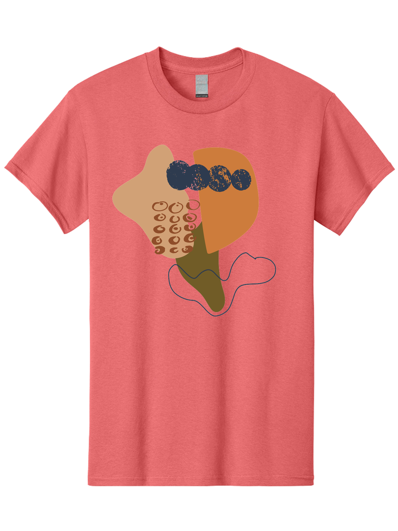 Ice-Cream-Cone Men'S Graphic Tee, 100% Cotton, Comfortable Casual Summer Wear, Machine Washable, Ice Cream Cone, Abstract Design, Modern Art, Colorful Treat, Creative Expression, Unique Illustration, Sweet Delight, Artistic Creativity - Aaa438 5