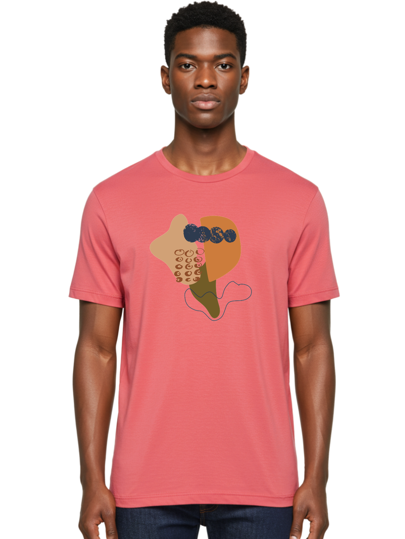 Ice-Cream-Cone Men'S Graphic Tee, 100% Cotton, Comfortable Casual Summer Wear, Machine Washable, Ice Cream Cone, Abstract Design, Modern Art, Colorful Treat, Creative Expression, Unique Illustration, Sweet Delight, Artistic Creativity - Aaa438 6