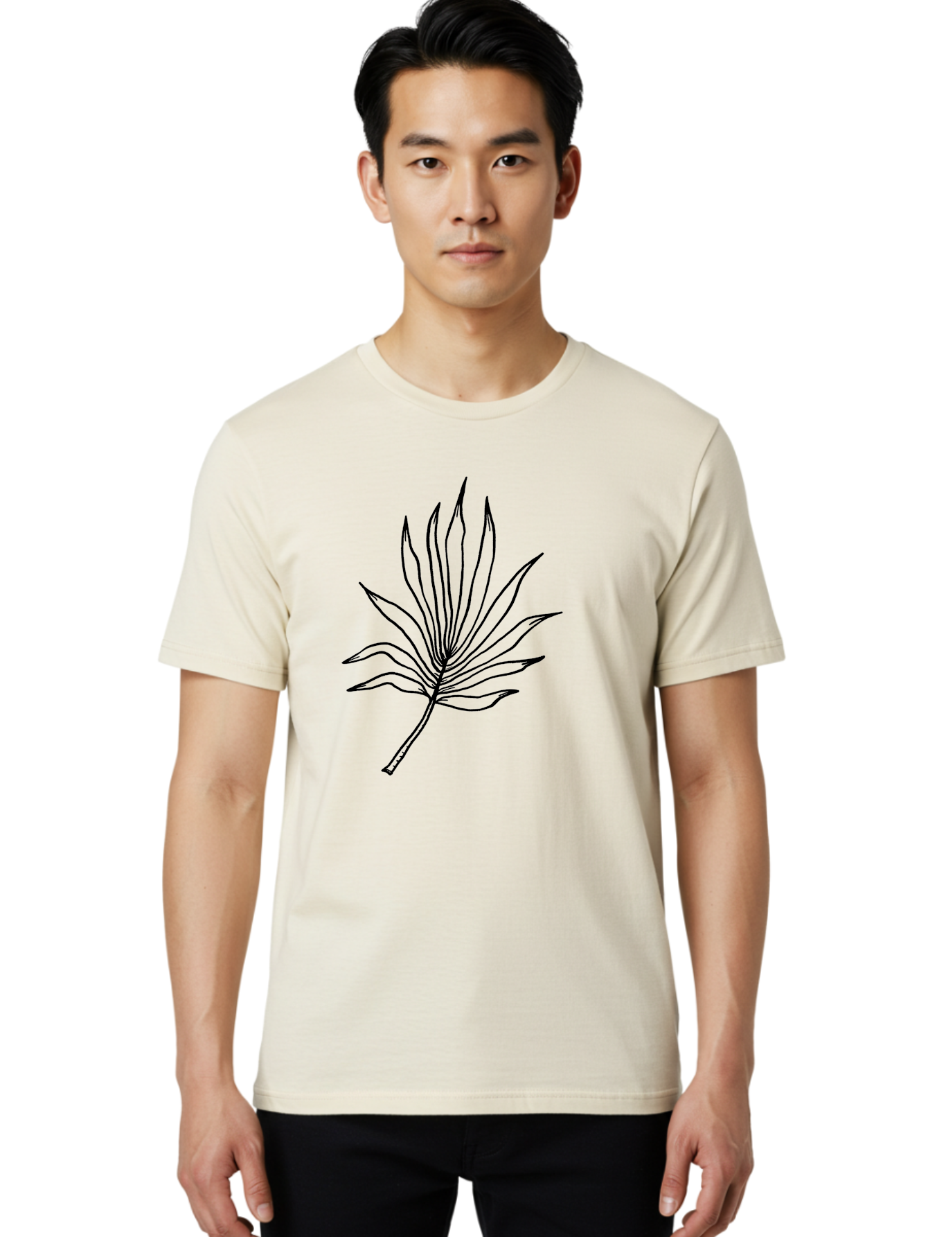 Leaf-1 Men'S Graphic Tee, 100% Cotton, Comfortable Casual Summer Wear, Machine Washable, Marijuana Leaf, Cannabis Symbol, Black Outline, Simple Design, Minimalist Art, Leaf Illustration, Pot Leaf, Cannabis Leaf Art, Weed Symbol, - Aaa442 18