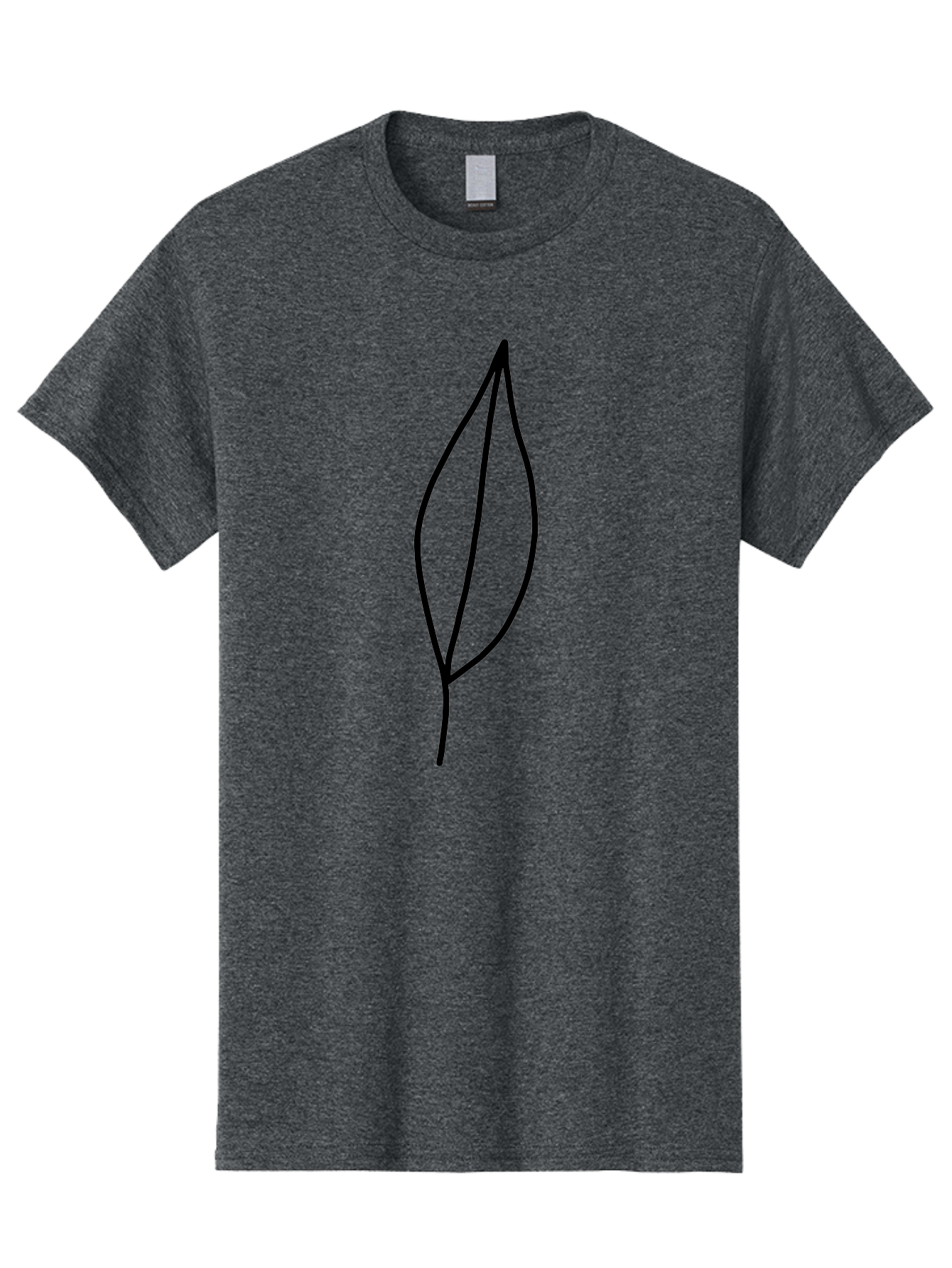 Leaf-2 Men'S Graphic Tee, 100% Cotton, Comfortable Casual Summer Wear, Machine Washable, Simple Leaf Outline, Minimalist Design, Black Line Art, Eco-Friendly Symbol, Nature-Inspired Graphics, Single Leaf Icon, Botanical Illustration, - Aaa443 7