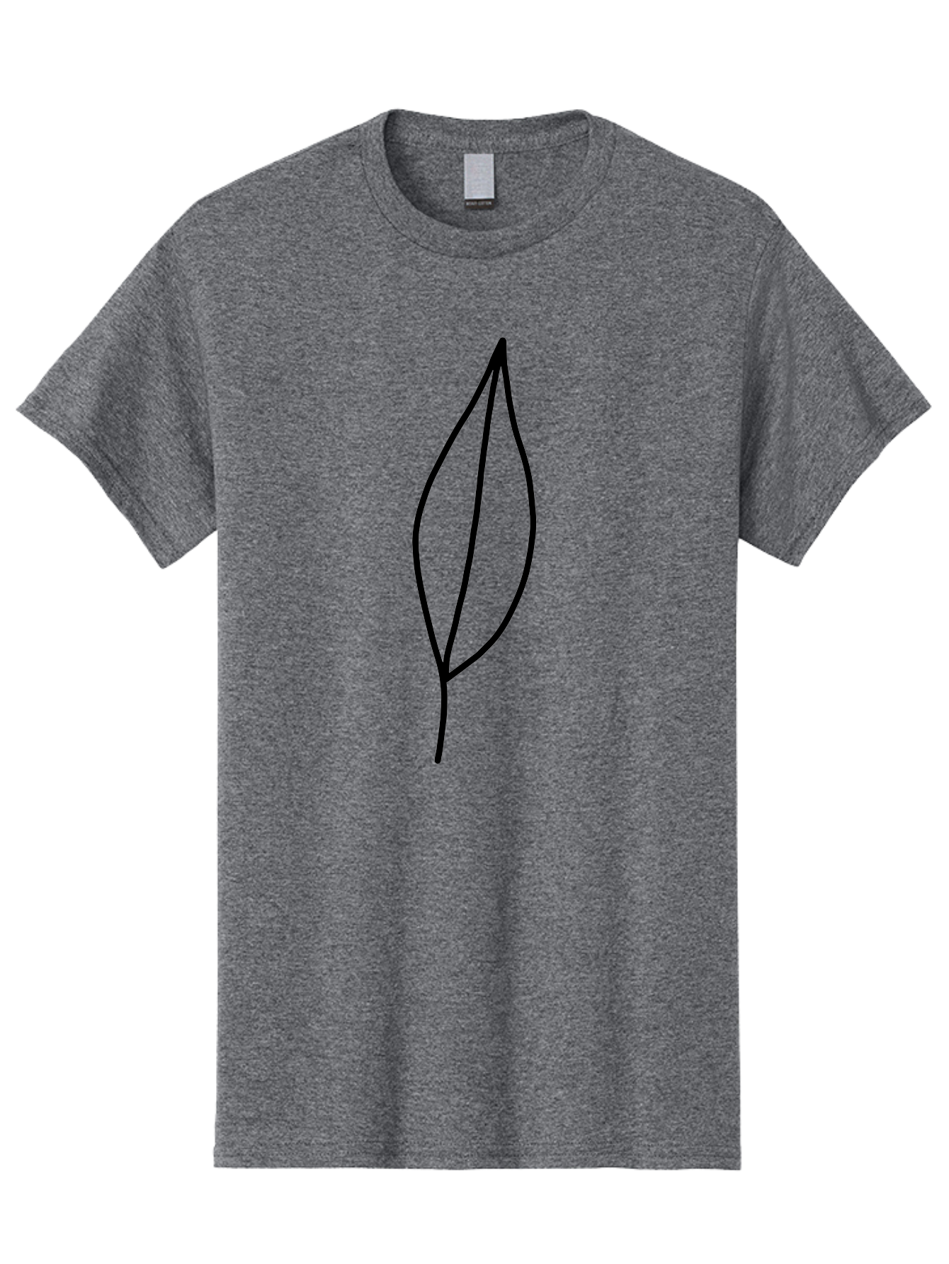 Leaf-2 Men'S Graphic Tee, 100% Cotton, Comfortable Casual Summer Wear, Machine Washable, Simple Leaf Outline, Minimalist Design, Black Line Art, Eco-Friendly Symbol, Nature-Inspired Graphics, Single Leaf Icon, Botanical Illustration, - Aaa443 9