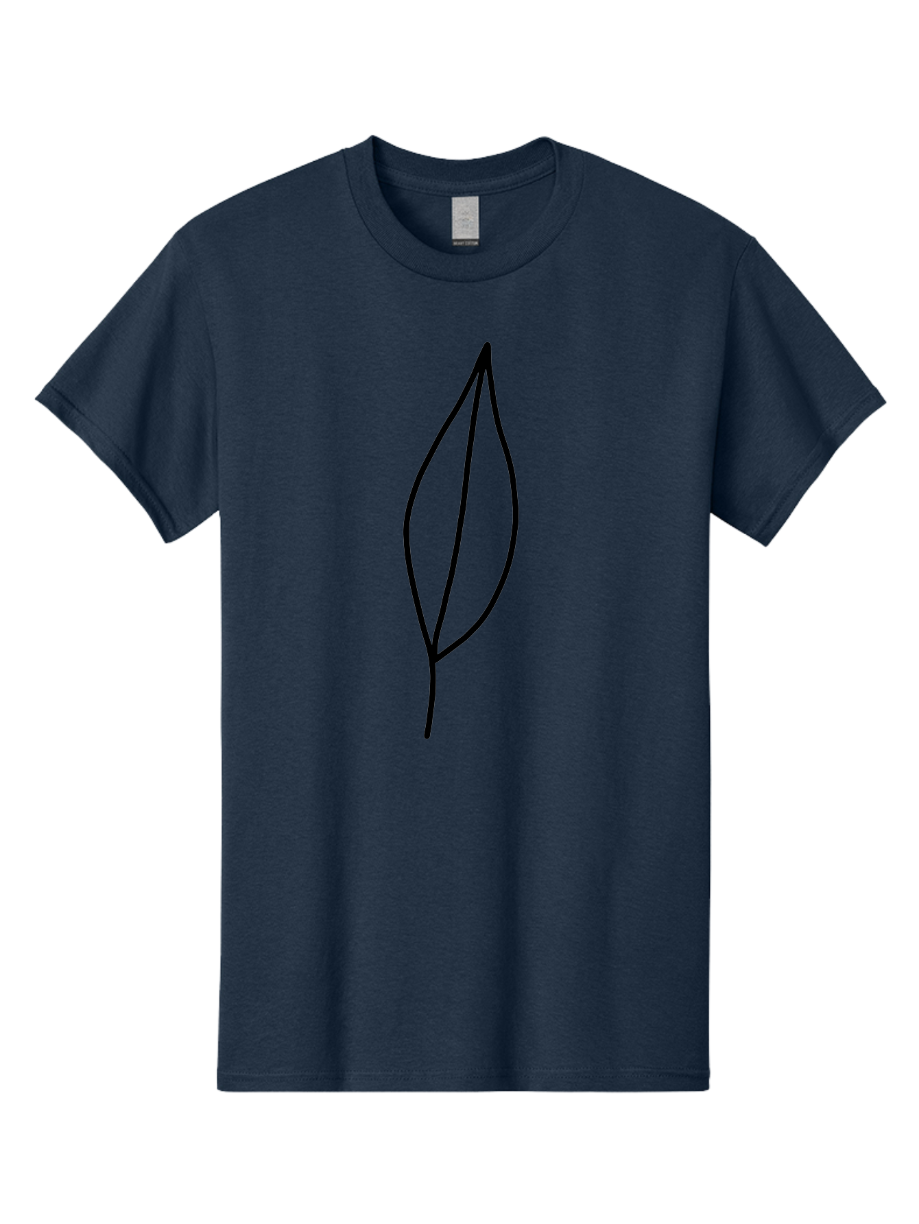 Leaf-2 Men'S Graphic Tee, 100% Cotton, Comfortable Casual Summer Wear, Machine Washable, Simple Leaf Outline, Minimalist Design, Black Line Art, Eco-Friendly Symbol, Nature-Inspired Graphics, Single Leaf Icon, Botanical Illustration, - Aaa443 19
