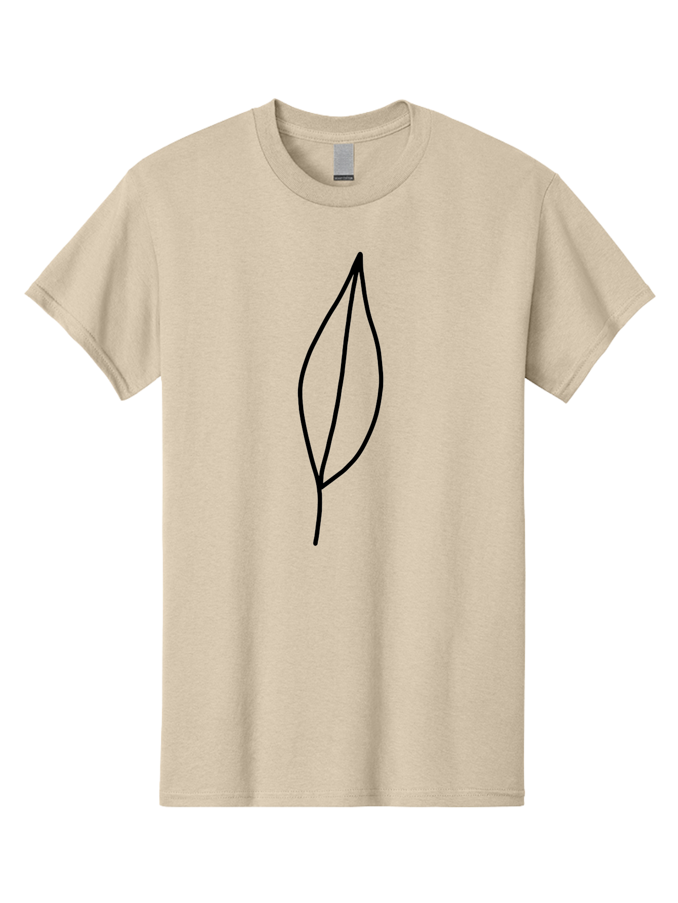 Leaf-2 Men'S Graphic Tee, 100% Cotton, Comfortable Casual Summer Wear, Machine Washable, Simple Leaf Outline, Minimalist Design, Black Line Art, Eco-Friendly Symbol, Nature-Inspired Graphics, Single Leaf Icon, Botanical Illustration, - Aaa443 27